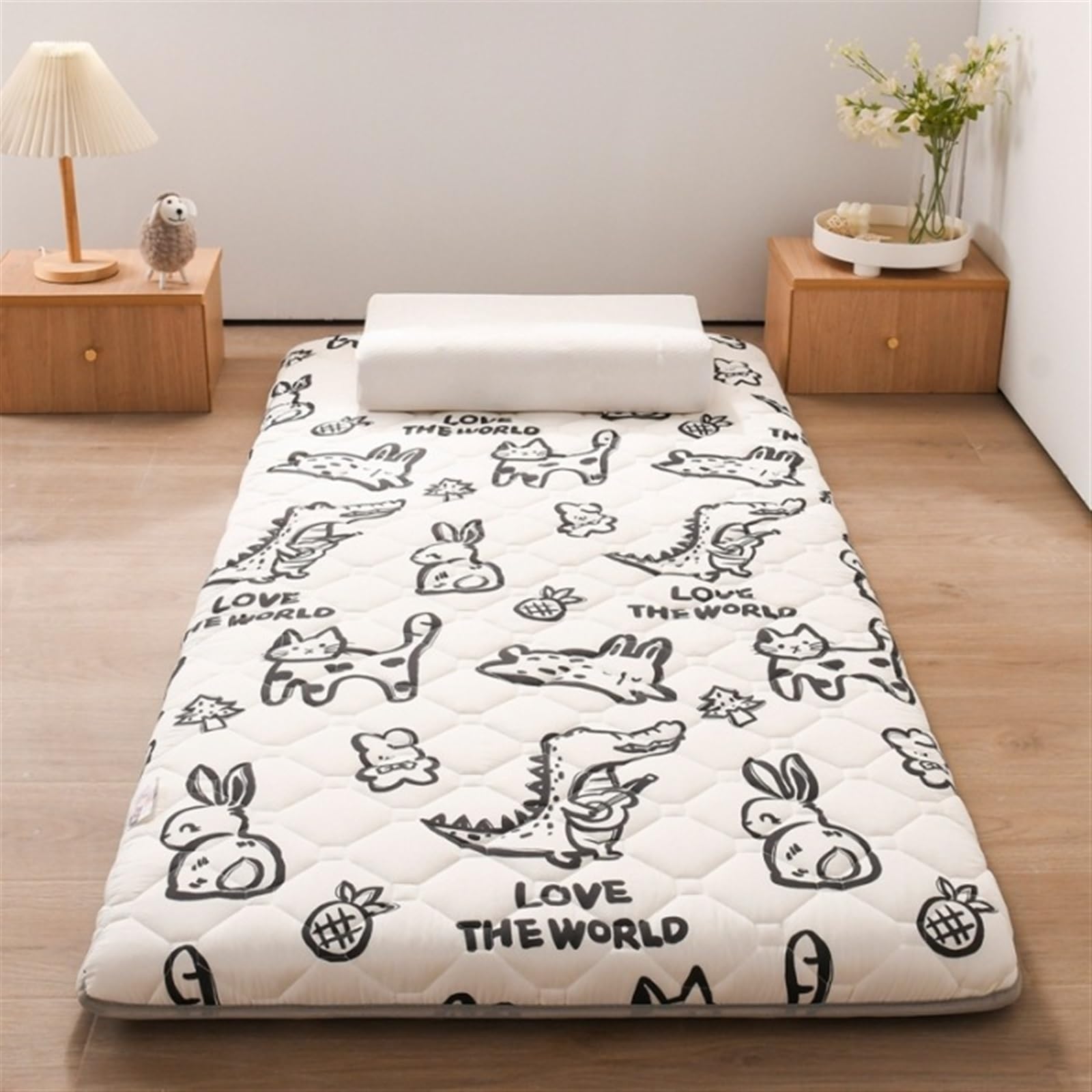 Matelas Pliant Japonais, futon Tapis de Sol étudiant Dortoir Confort Portable Doux et Respirant Tatami Futon Mat Matelas d'invité pour Le Camping à la Maison (Color : B, Size : 90 * 200cm)
