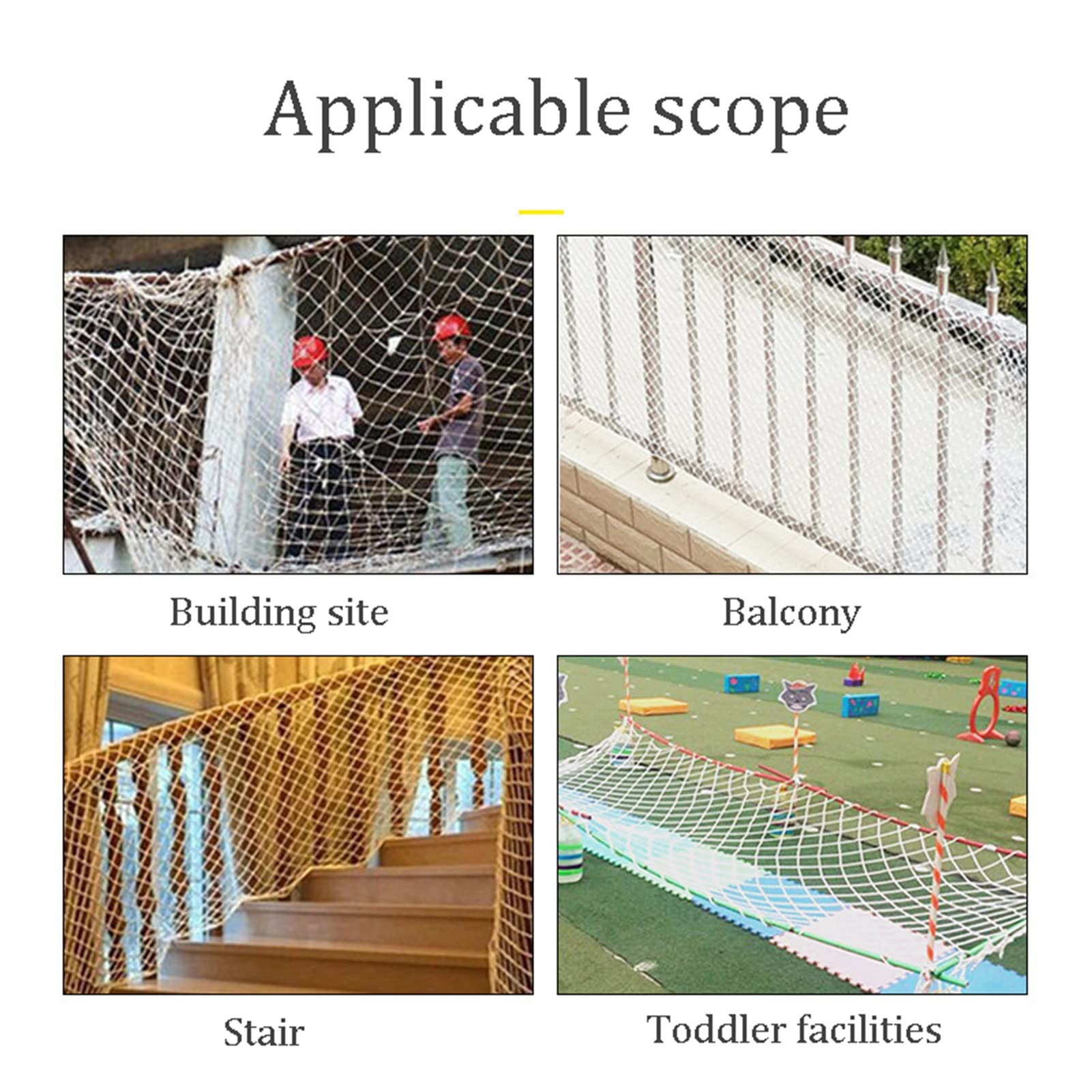 Red De Seguridad Infantil Red De Escalada para Nylon Redes De Protección para Balcón Ventana Escalinata Construcción Bebé Gato Perro Valla De Protección, Personalizable