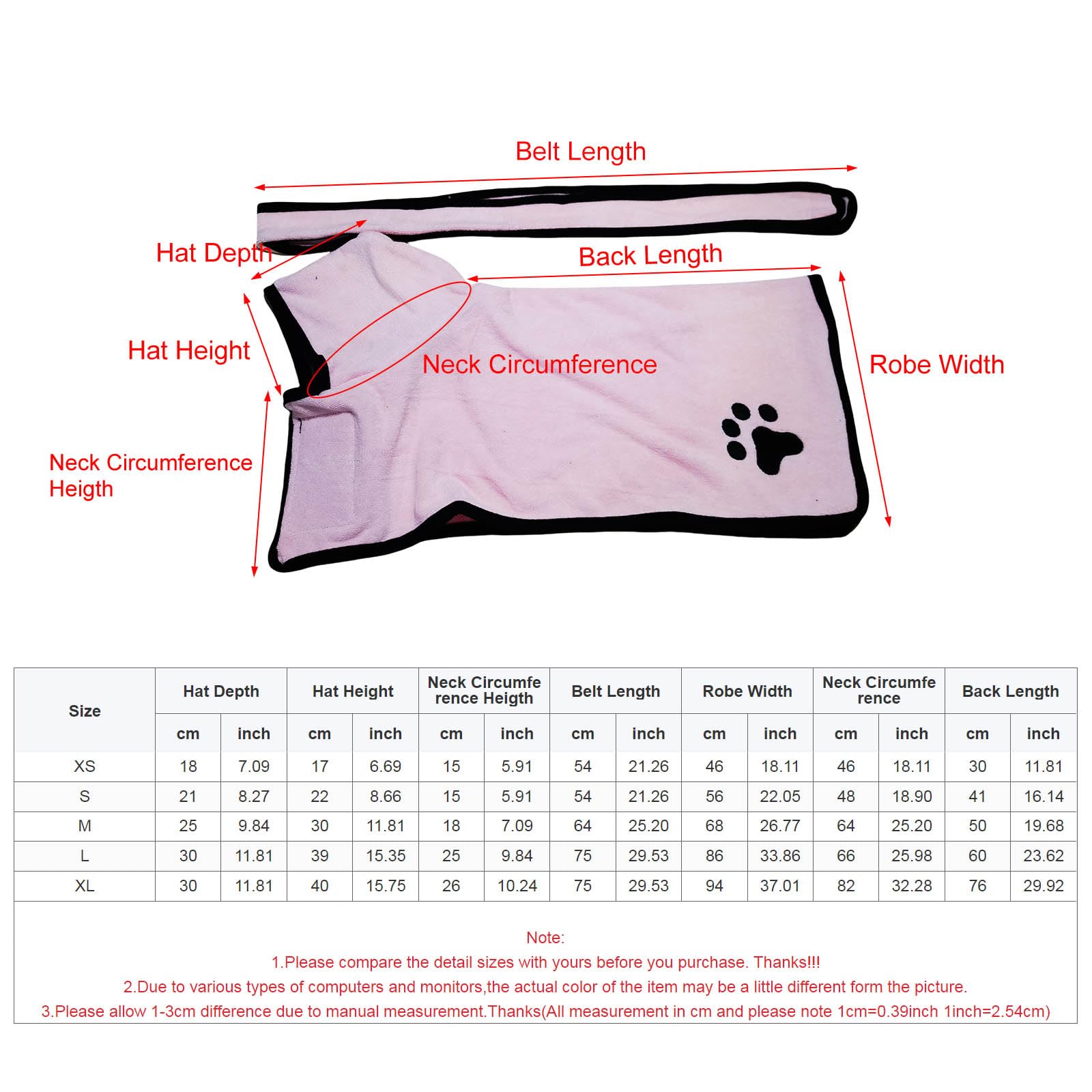Albornoz ajustable con capucha para perros, toalla de baño de microfibra superabsorbente para mascotas, cómoda para razas pequeñas
