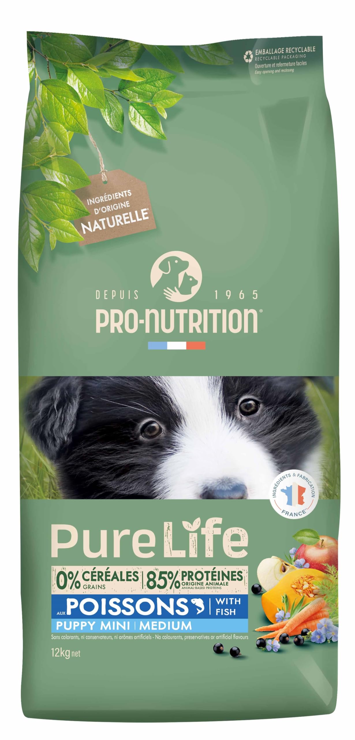 Pro Nutrition Pure Life Poissons Puppy Mini/Medium 12 kg