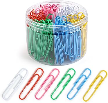 320 Pcs Large Paper Clips, 2 Inch Jumbo Paper Clips, Colorful Coated Paperclips, Heavy Metal Paperclips Office for Teacher Supplies School Supplies