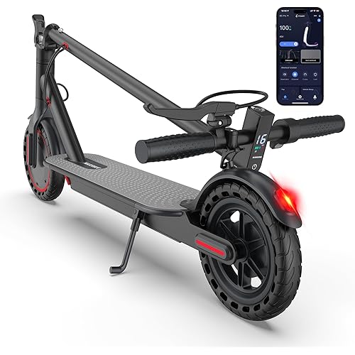 MAXSHOT Electric Scooter Adults & Big Kids, Top Speed 9/16/19/22MPH, 10/12/16/21/50Miles Range, 6.5"/8.5"/14" Tires Folding Commuter Escooter with Dual Suspension for Commuting, APP Control