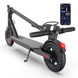 MAXSHOT Electric Scooter Adults & Big Kids, 350W Powerful Motor, Top Speed 16/19MPH, 12/16/19/21Miles Range, 8.5" Solid Tires Folding Commuter Escooter with Dual Suspension for Commuting, APP Control - Amazon product rated Grade A