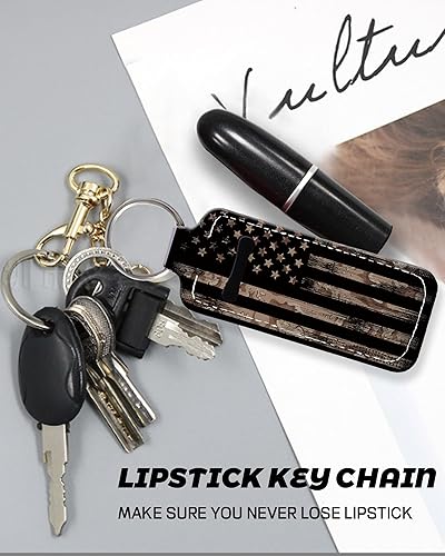 Miniatura 3 de KLLRO RUO Chapstick Holder Llavero Moda Lápiz Labial Manga Bálsamo Labial Portátil Bolsillo Brillo Labial Soporte de Tubo