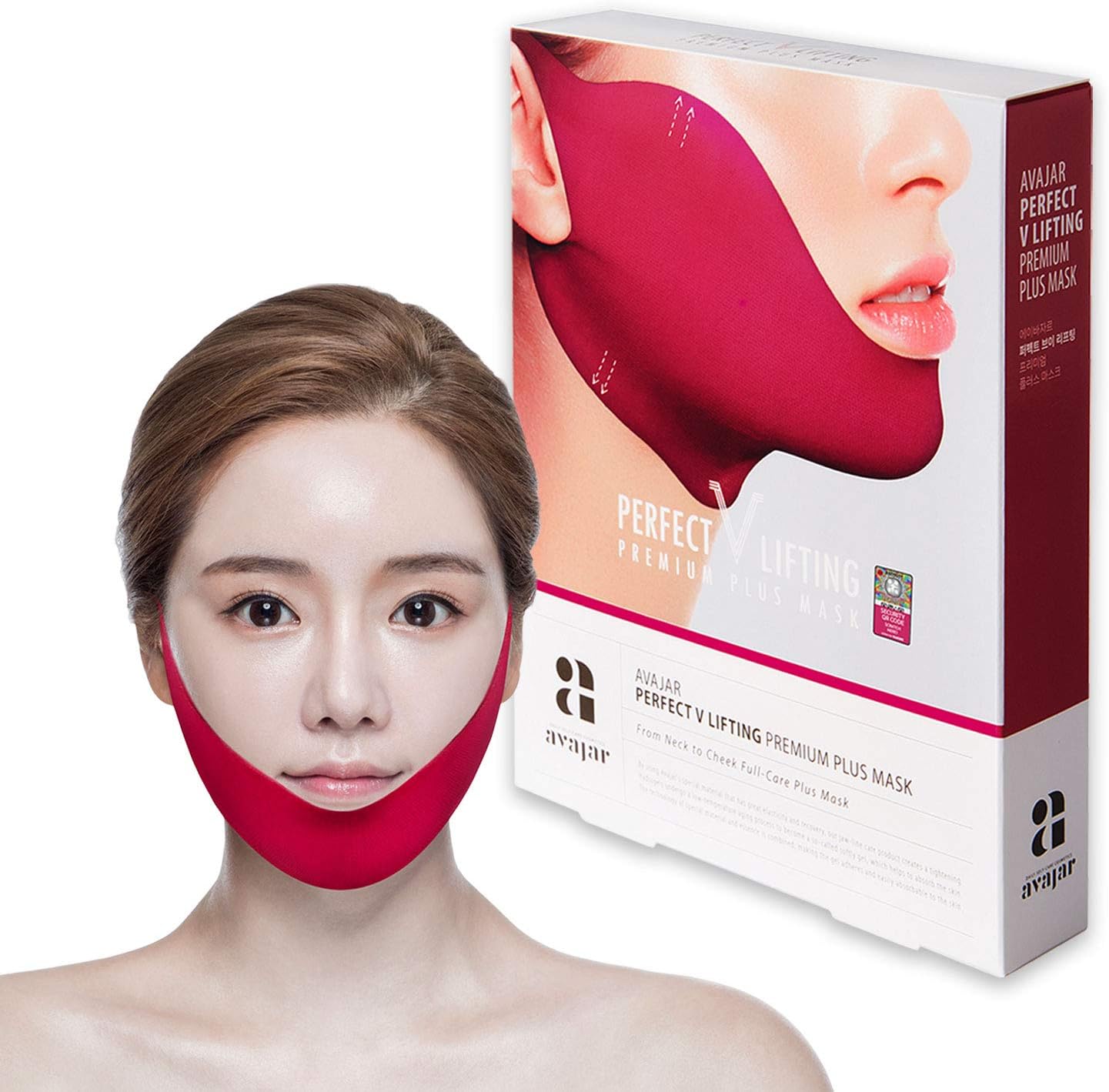 Avajar Perfect V Lifting Premium Plus+ Mask 5pcs - Face Lifting Mask | Neck Slimmer | V Line Mask | Face Slimmer | Chin Strap For Double Chin Remover | V Shaped Slimming Face Mask Double Chin Mask