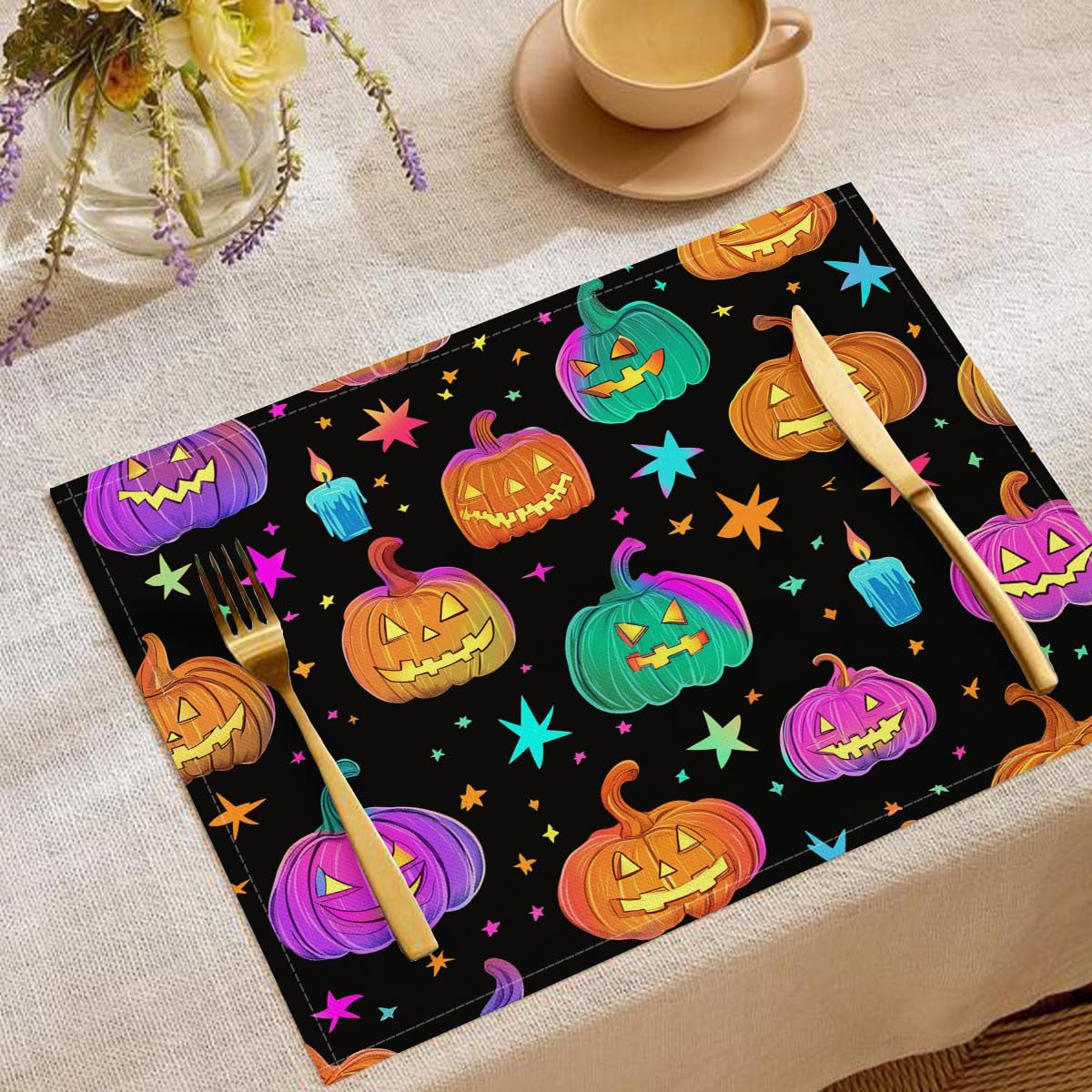 Set de table Halloween réutilisable pour protéger et décorer la table sans stress