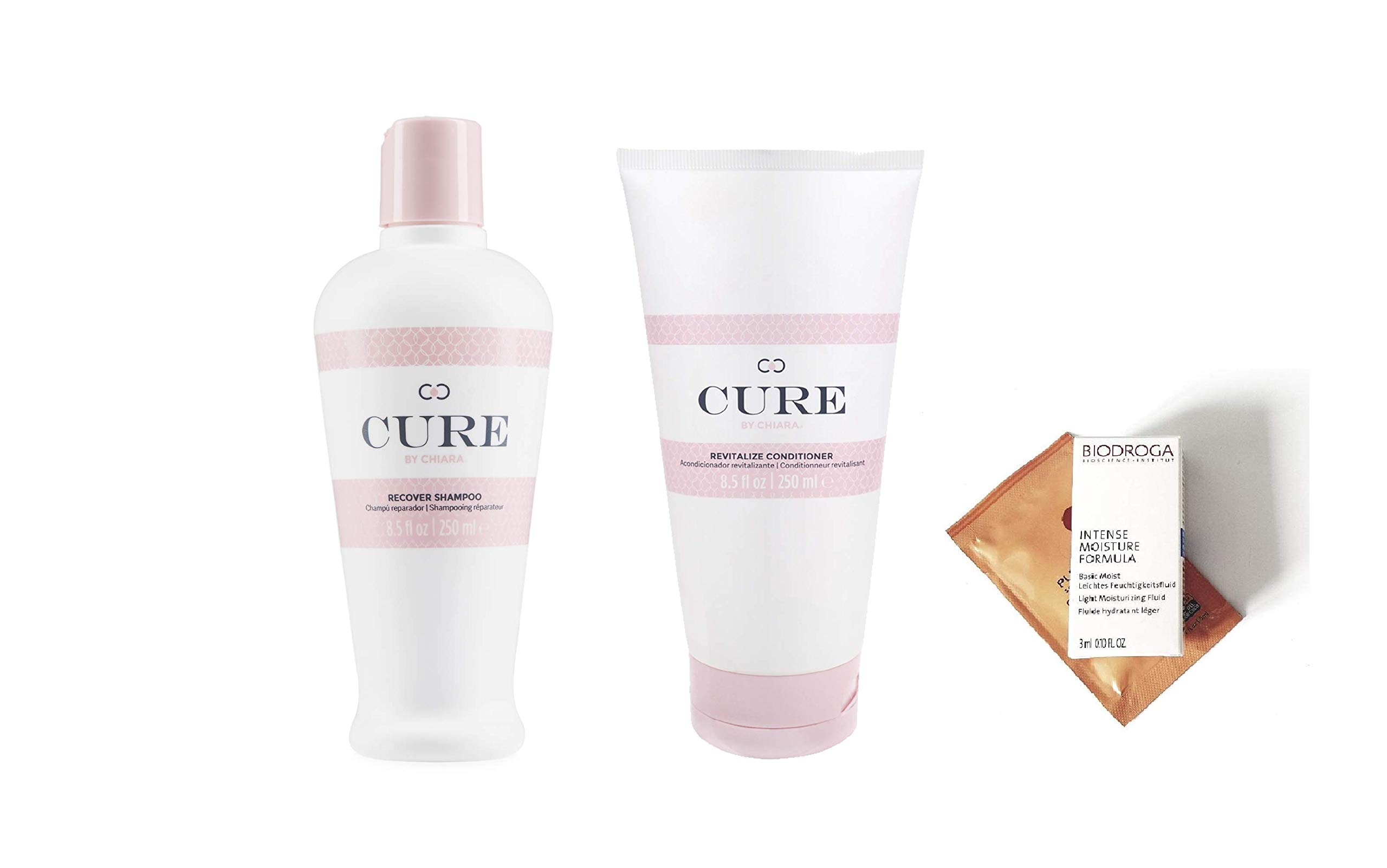 K I.C.O.N. ICON Cure Recover Shampoo 8.5 oz & Revitalize Conditioner 8.5 oz DUO (2 Free Samples)