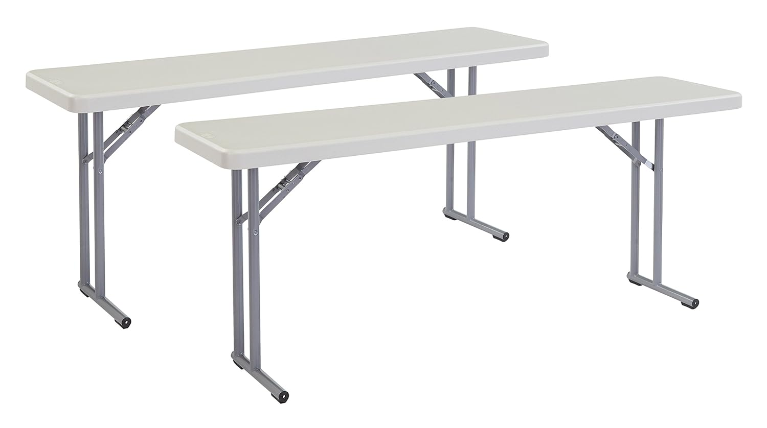 Seminar Folding Table by National Public Seating – 18x72 Portable, Heavy-Duty Foldable Table Indoor/Outdoor Table for Office, Conferences & Training Rooms – Lightweight & Durable, Speckled Gray