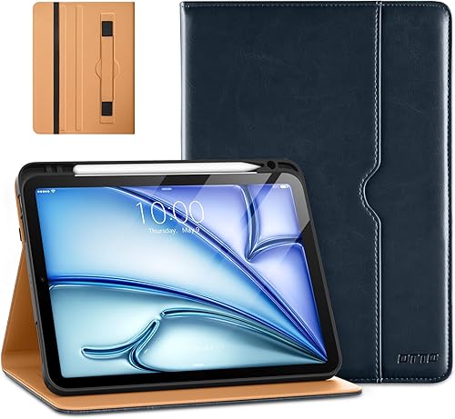 DTTO Funda para iPad Air de 11 pulgadas M3M2 (20252024), iPad Air de 5  4 Generación (20222020), Funda Folio de Negocios de Cuero Premium con
