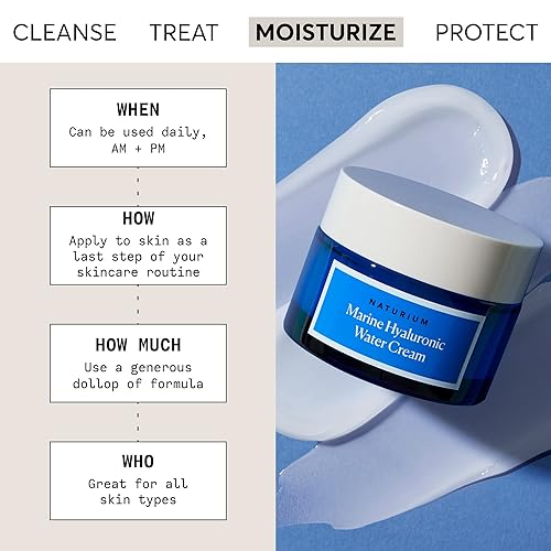 Miniatura 3 de Naturium Marine Hyaluronic Water Cream - Crema hidratante facial hidratante y antienvejecimiento 17 onzas