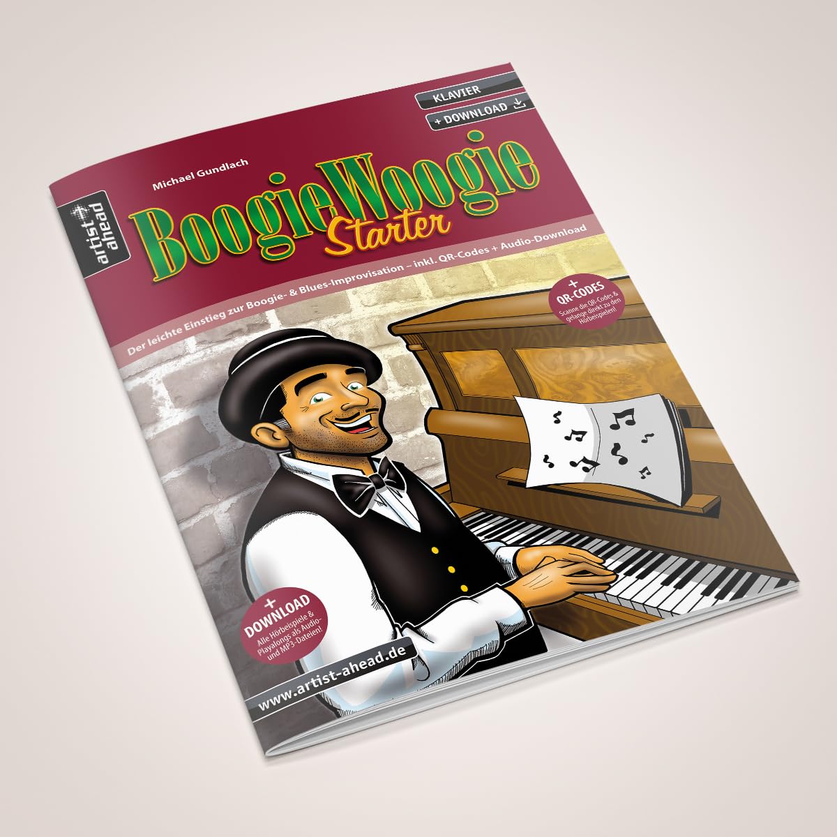 Boogie Woogie Starter: Der leichte Einstieg zur Boogie- & Blues-Improvisation (inkl. QR-Codes + Audio-Download). Lehrbuch für Klavier. Piano. Klavierschule. Klavierstücke. Klaviernoten. Musiknoten