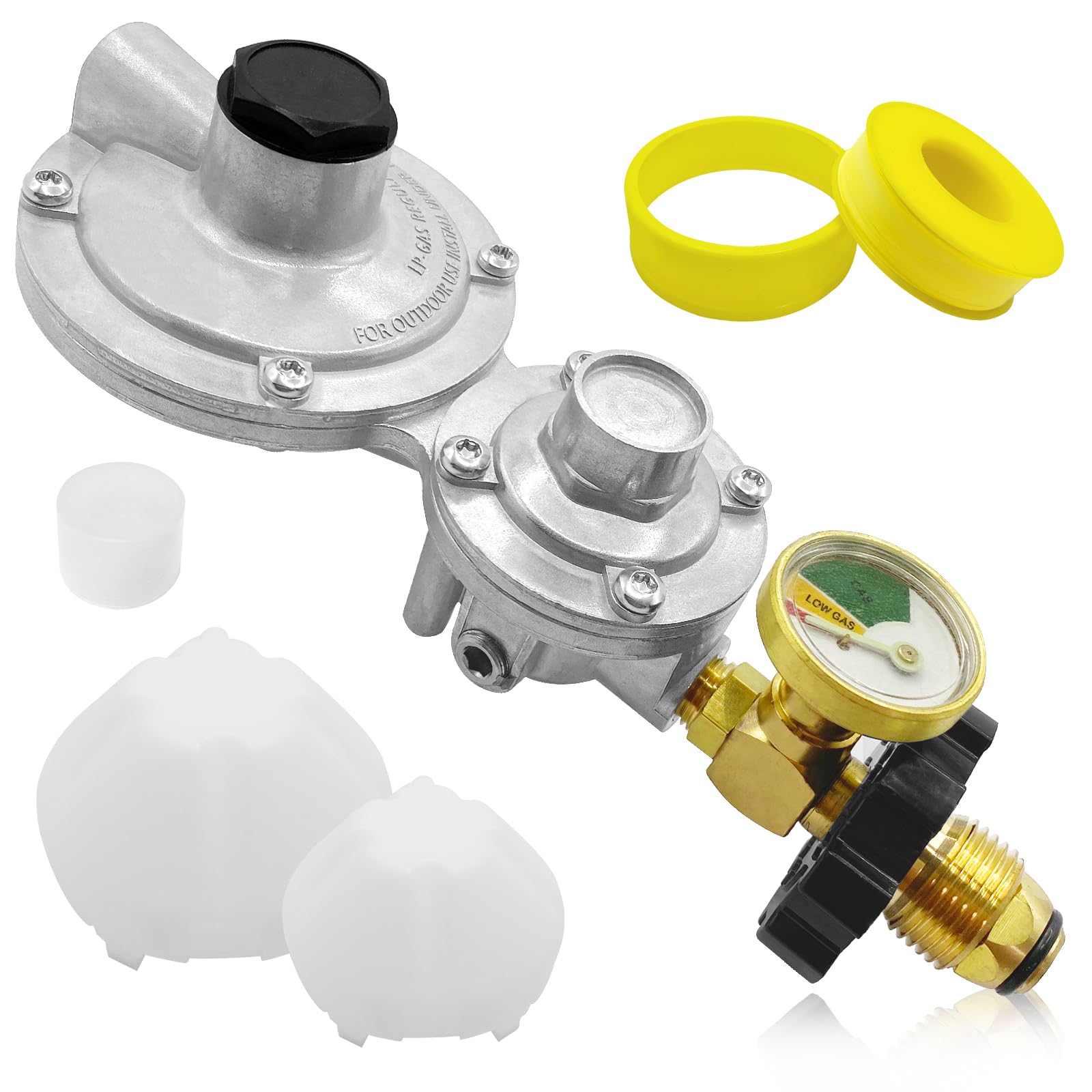 FJXBYWM Propane Tank Adapter 2 Stage Propane Regulator - gas supply | Mubboo