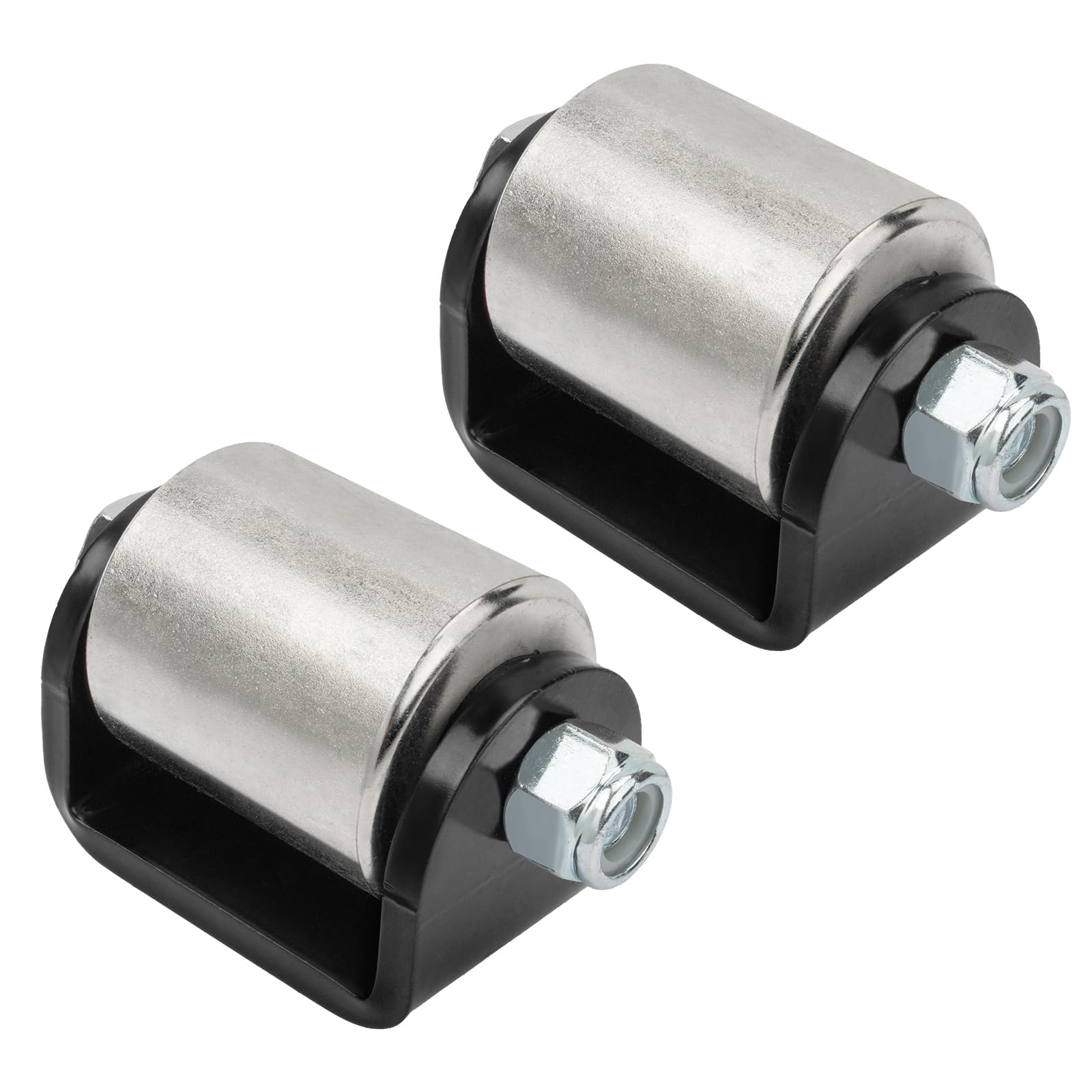 2 Inches Steel Micro Rollers Heavy Duty Weld on Rollers Skid Wheels Caster Grease Fit for RV Trailers, Motorhomes and 5th Wheel (2 Pack)