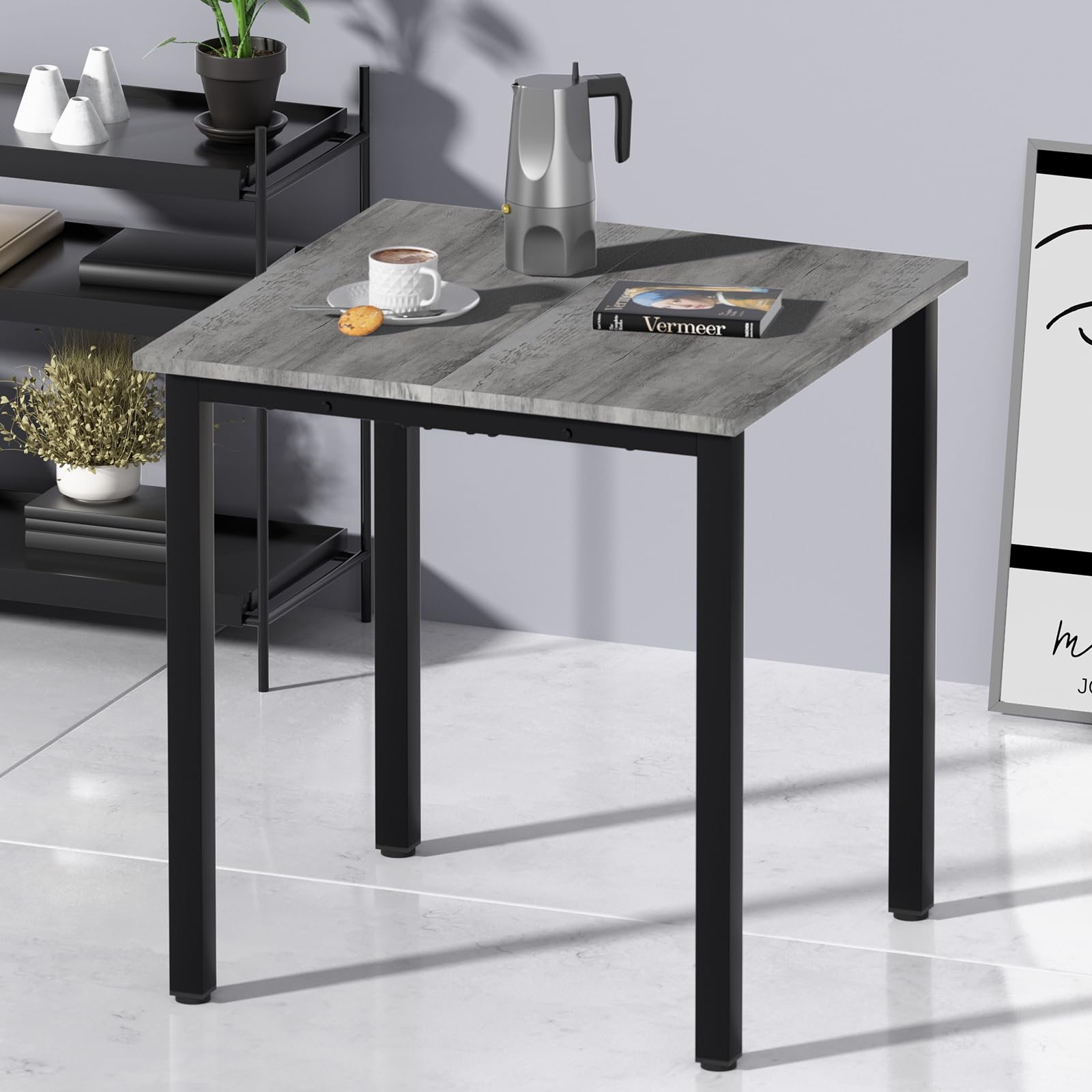 Amazon.co.jp: Probasto ダイニングテーブル 70x70x75cm 木製 スチール