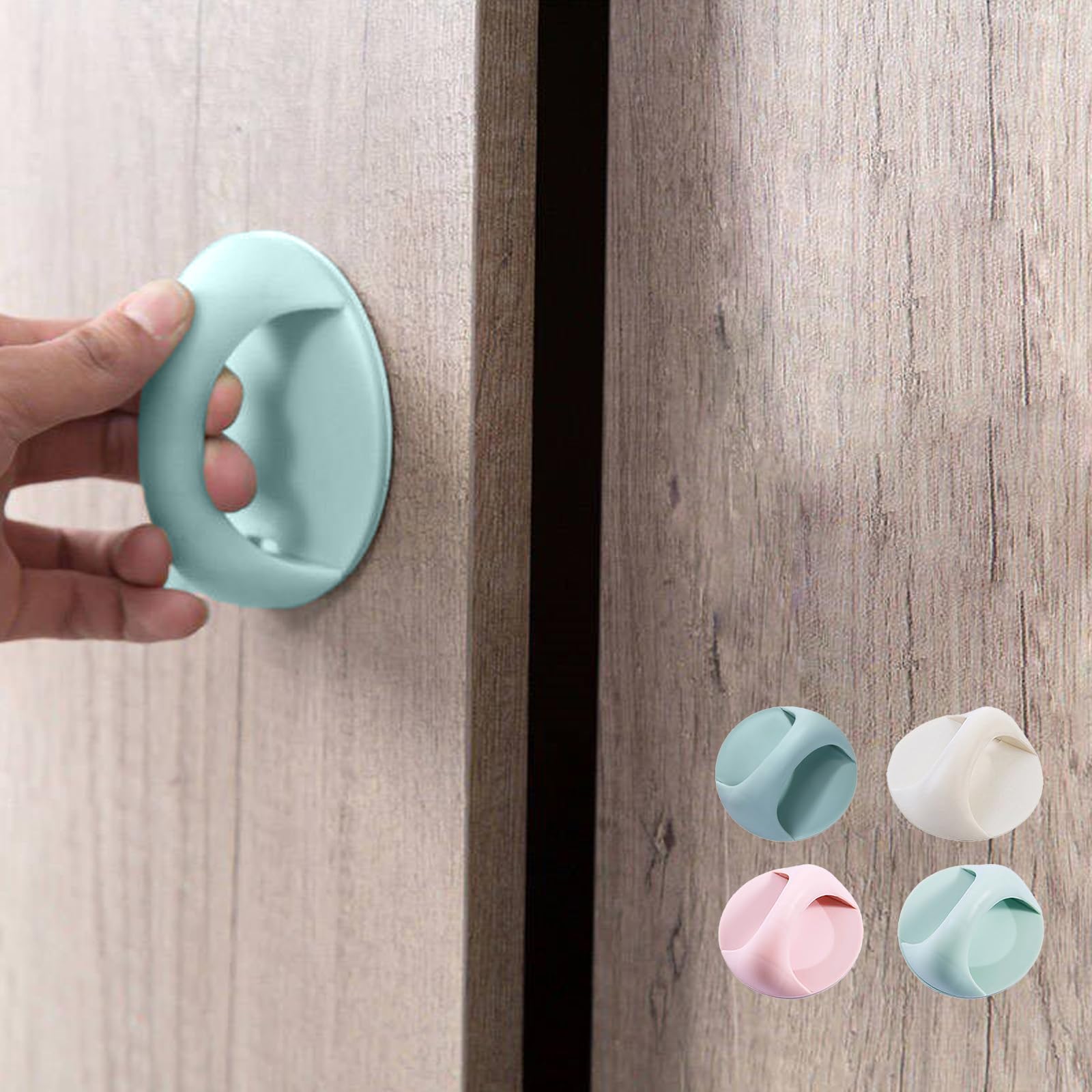 Self-Adhesive Round Handles - Multi-Use Furniture Pull Knobs for Doors, Drawers, Cabinets, Wardrobes & Glass Doors