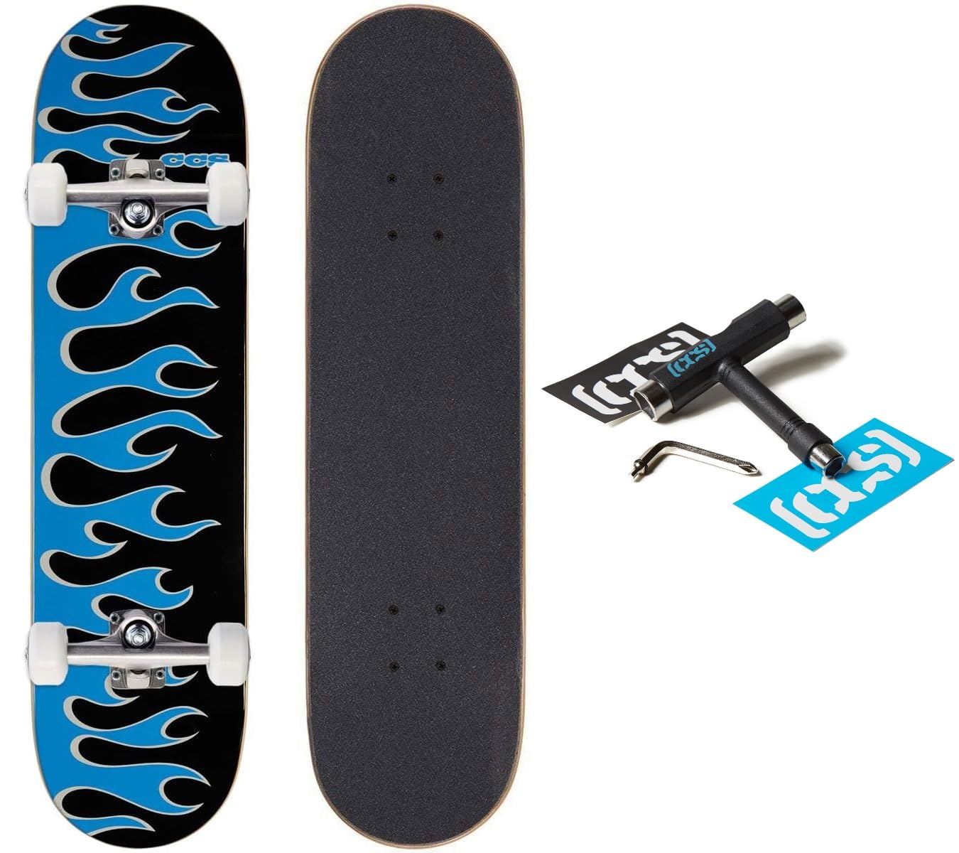 [CCS] Skateboard Complete | Maple Wood | Professional Grade | Fully Assembled with Skate Tool & Stickers | Adults, Kids, Teens, Youth | Boys & Girls