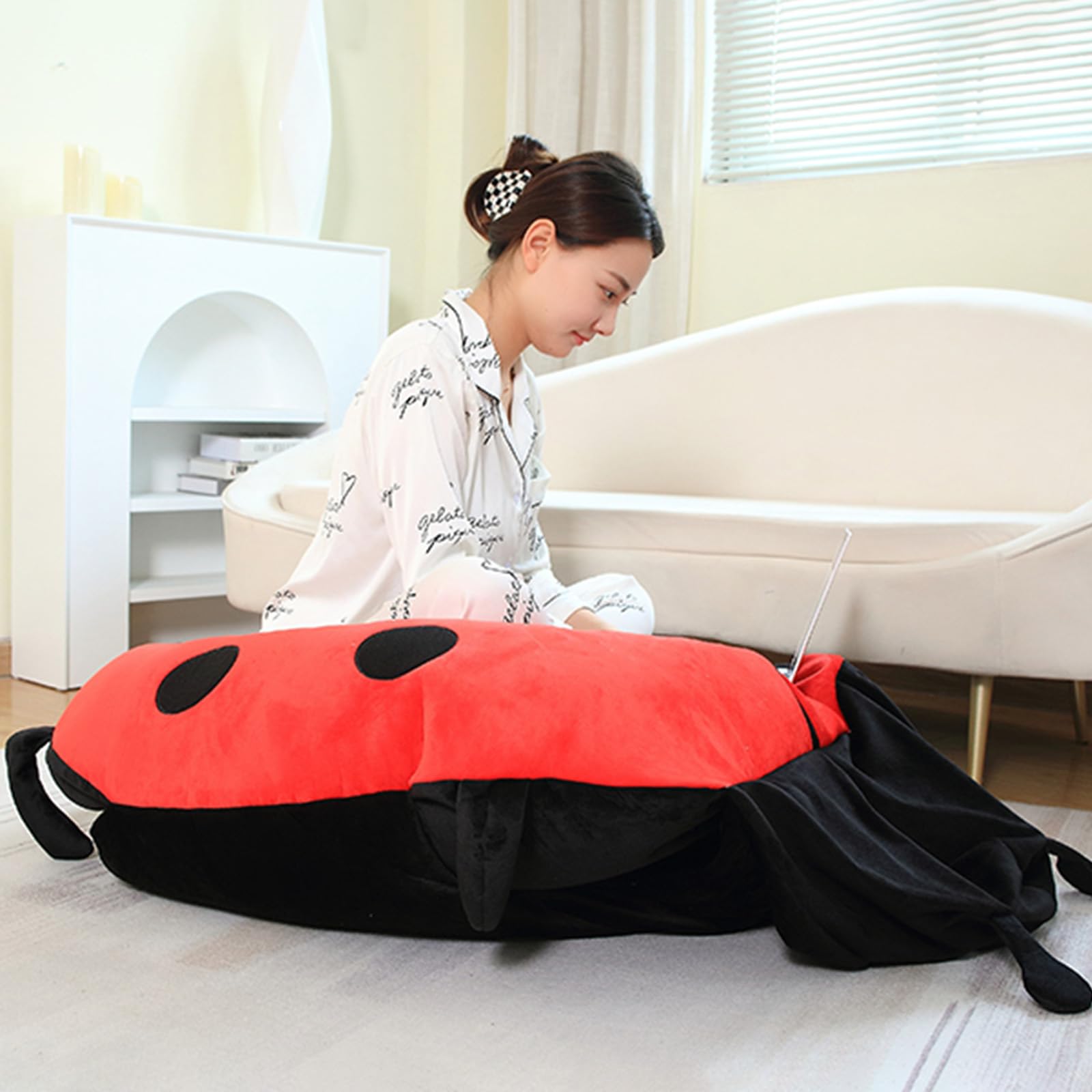 Oreiller Portable Mignon et Chaud pour Dormir en Peluche Amovible surdimensionné 100 cm Oreiller géant Portable pour Enfants et Adultes pour libérer Le Stress