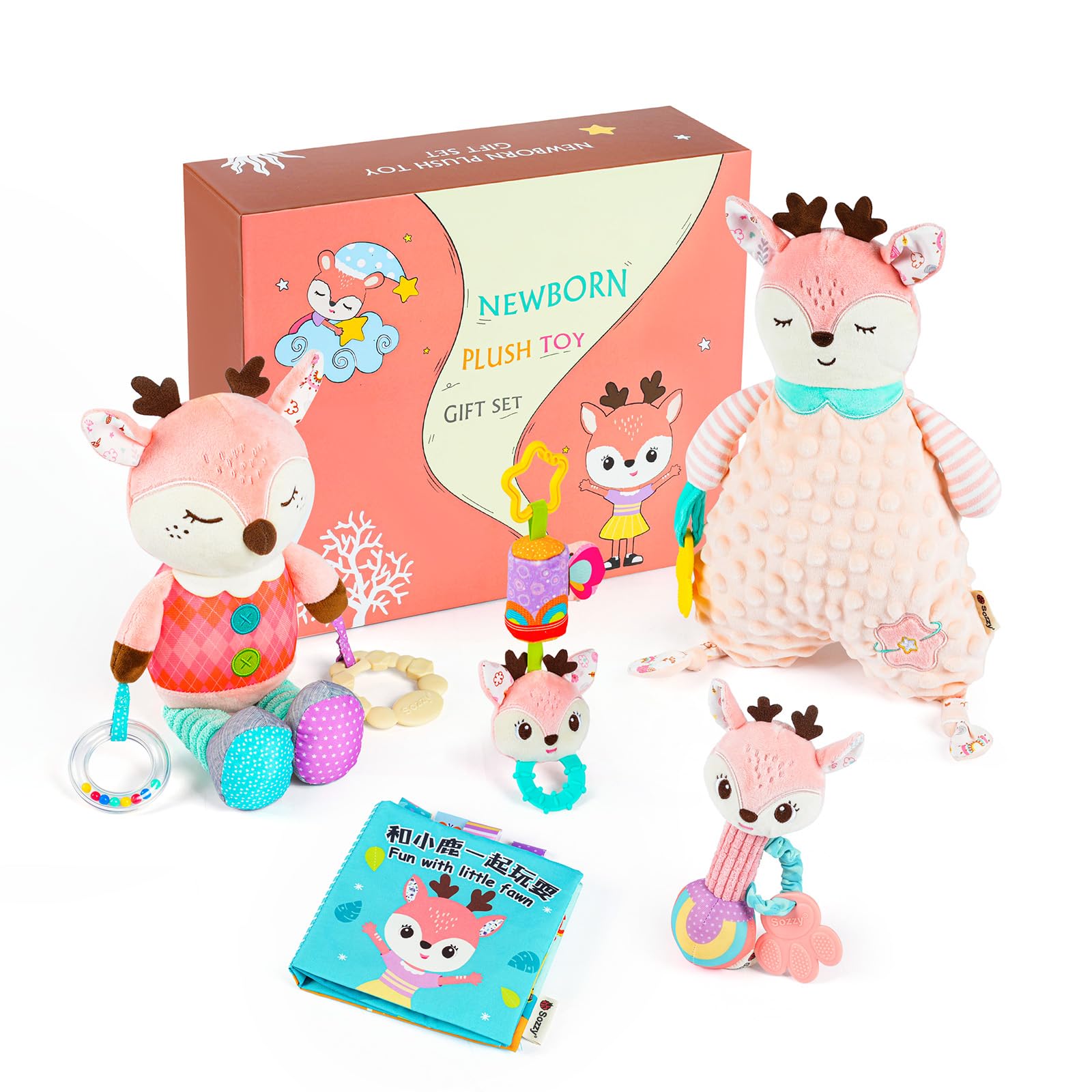 Cute Rattle For Baby Girl Cute Little Baby Girl With Rattle Isolated