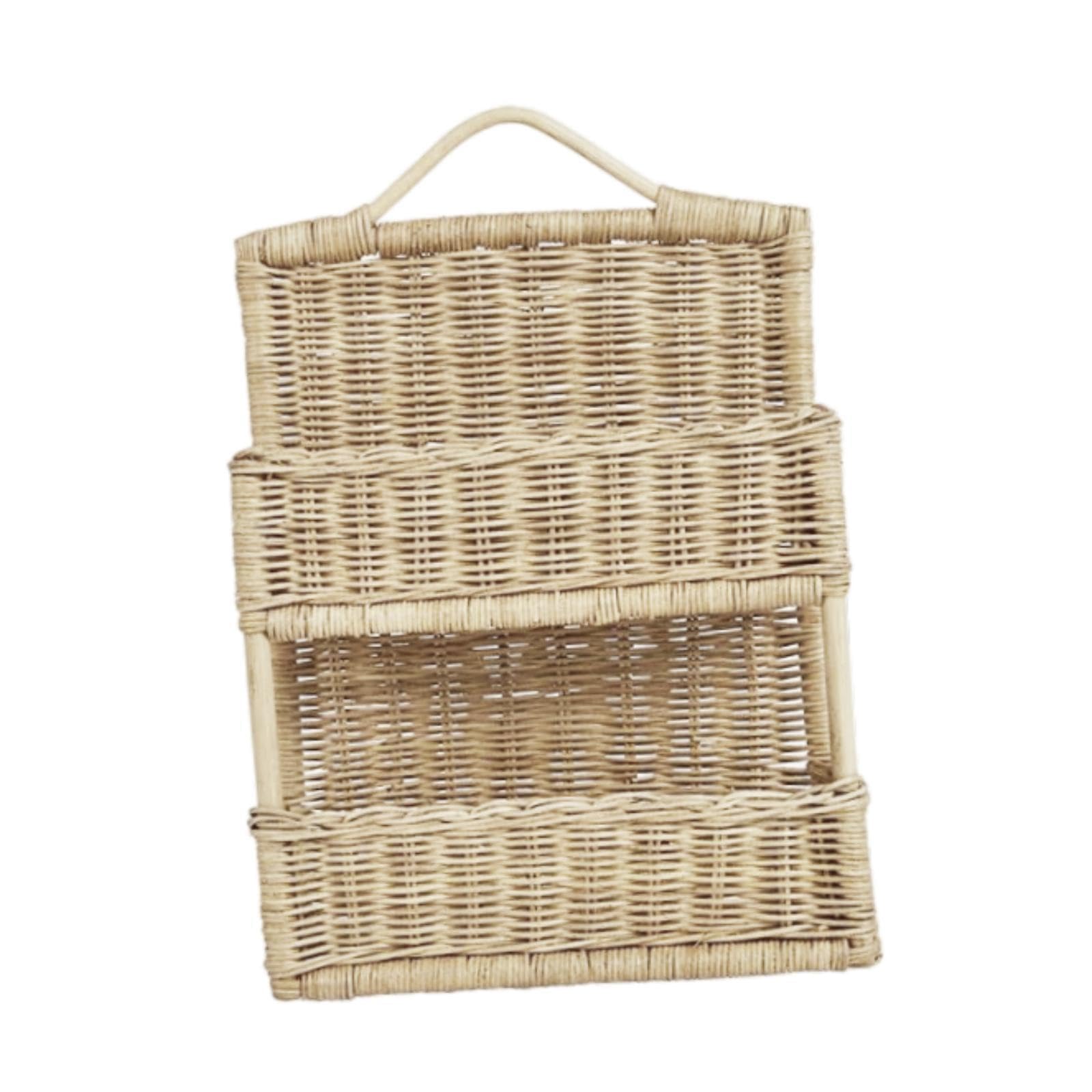 Organizadores de doble tejido, cestas decorativas de pared tejidas que crean espacios ordenados y elegantes, cestas para frutas y verduras, maceteros decorativos de
