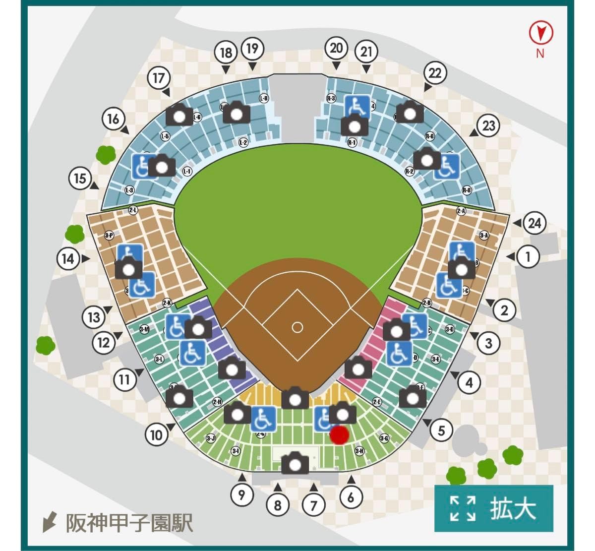 Amazon.co.jp: 8 31 阪神タイガース対巨人 グリーンシート下段 