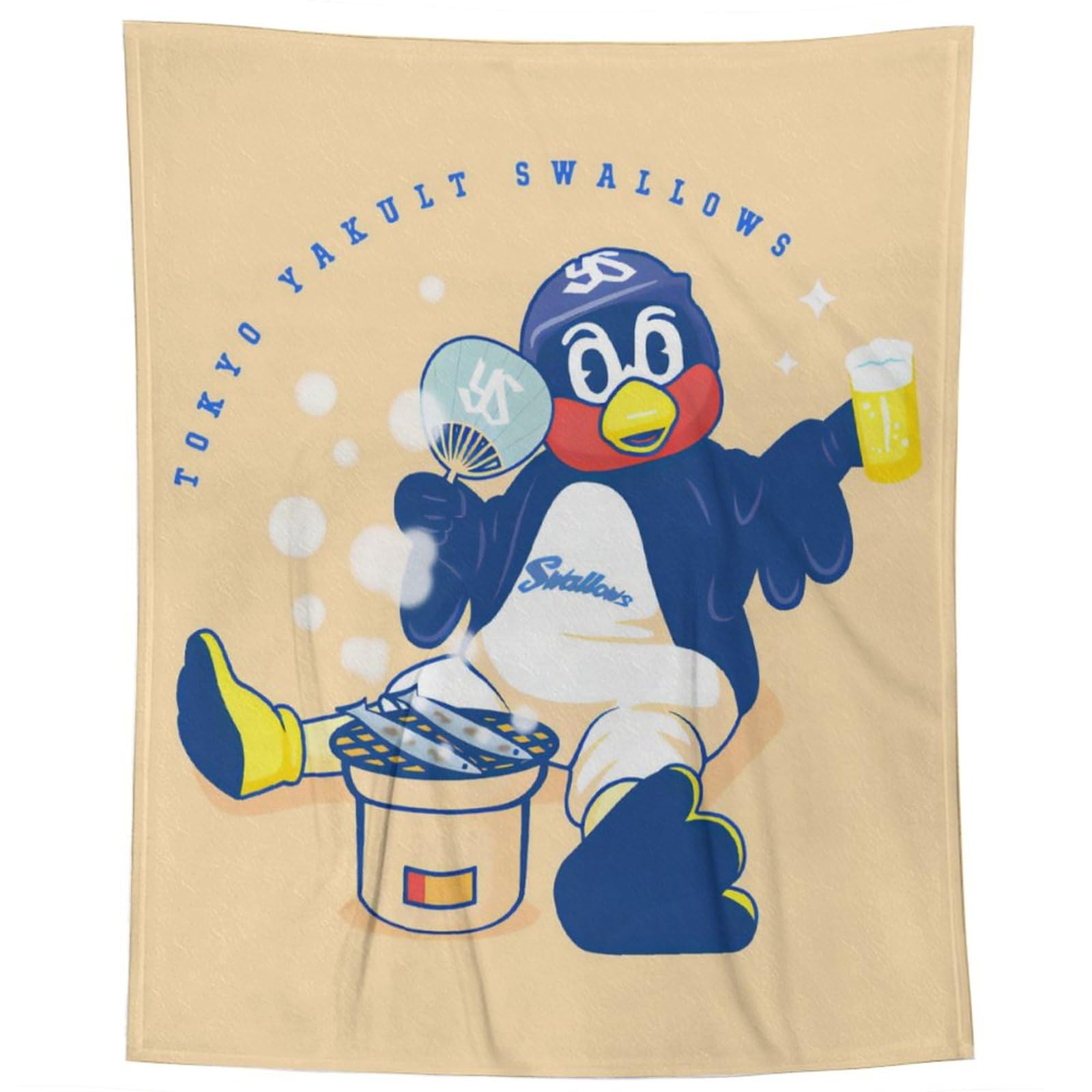 Amazon｜毛布 東京ヤクルトスワローズ つば九郎 ブランケット ひざ掛け