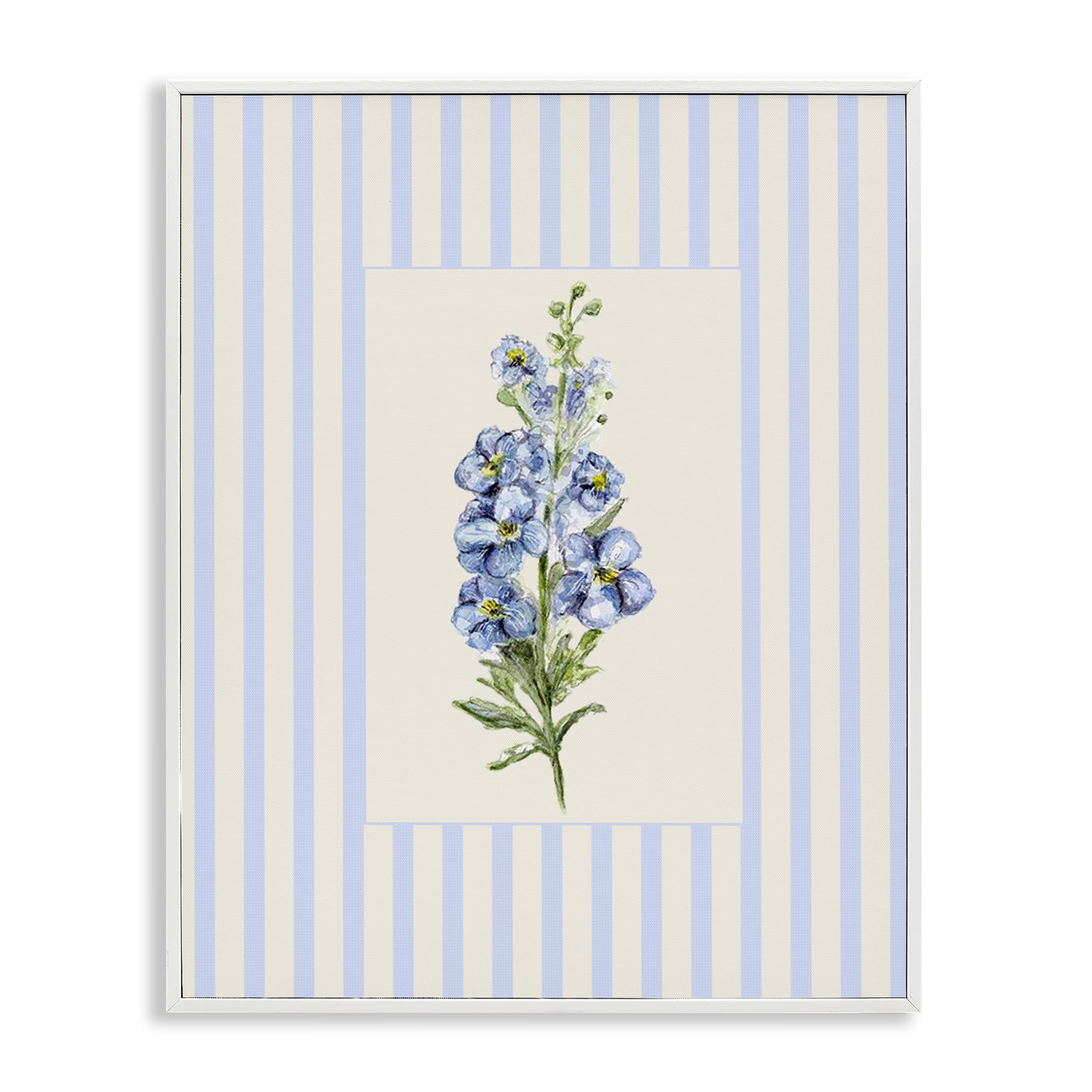 'Blue Stripe Larkspur'| Framed Giclee Art
