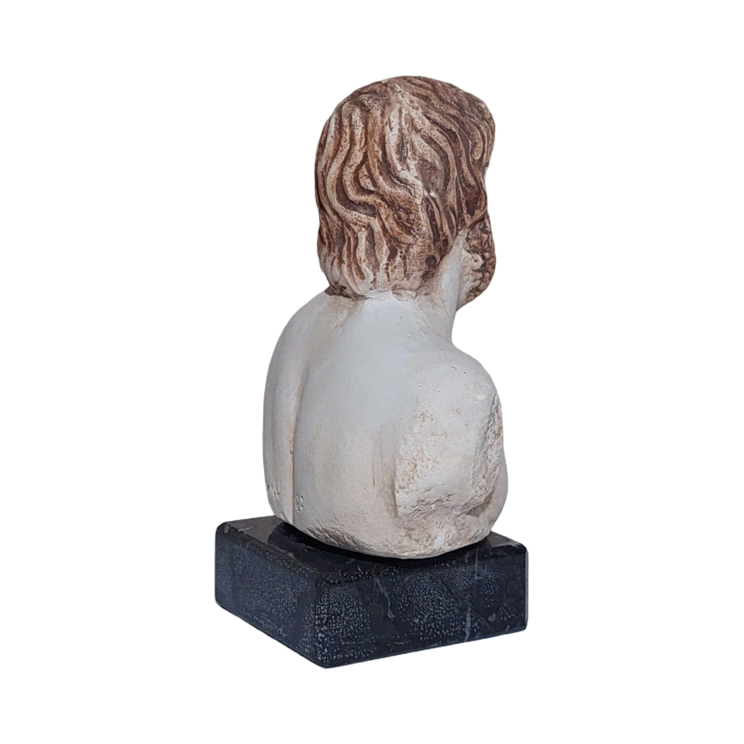Asklepios Bust Sculpture God Of Healing Ancient Greek Mythology Statue On Marble Base, Multicolor, 12.50 Centimeters - Image 3