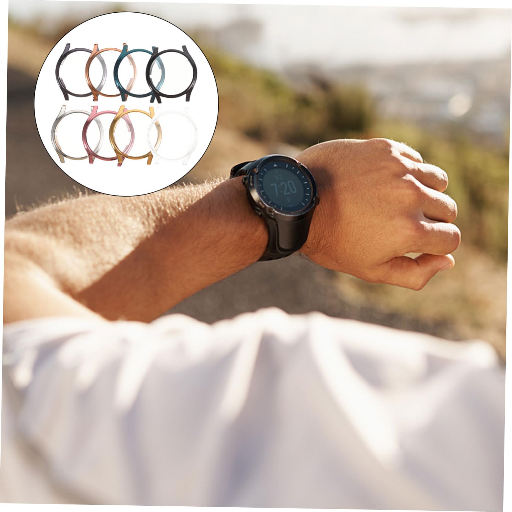 OSALADI 16pièces Coque De Antichoc TPU pour Smartwatch Compatible avec Watch Pro Transparent Doré Foncé