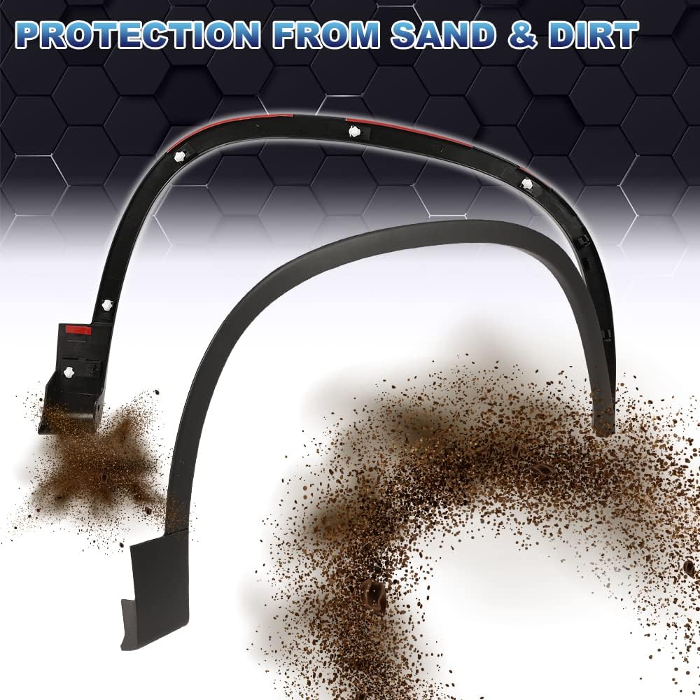 PIT66 Fender Flare, Compatible with 2012-2017 Volkswagen Tiguan 2Pcs Front Left & Front Right Textured Black 5N0854732B9B9