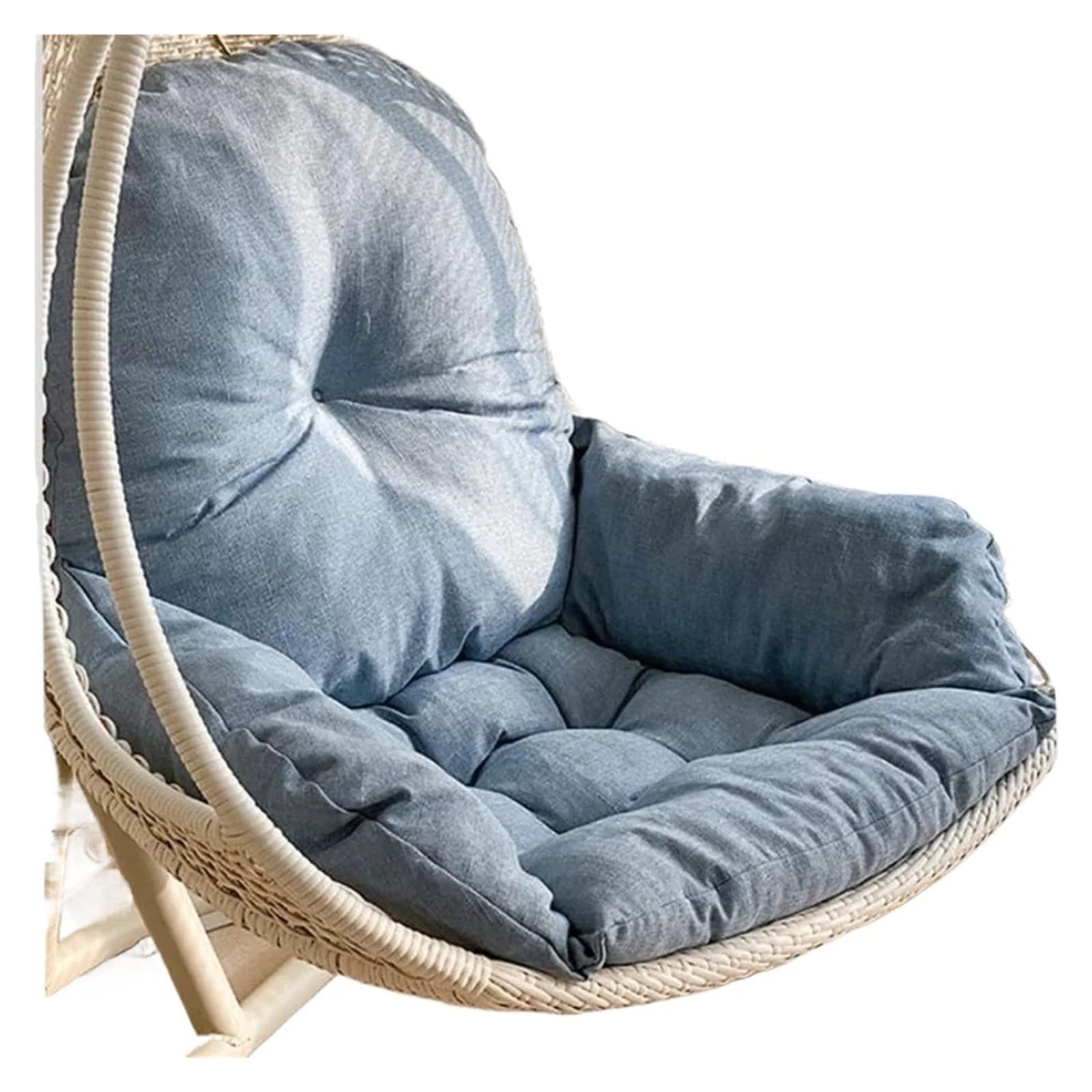 GHHZML Egg Chair Cushion Swing Egg Chair Cushion Thickened Hanging Basket Seat Washable Hammock Outdoor Patio Cushio(Blue)