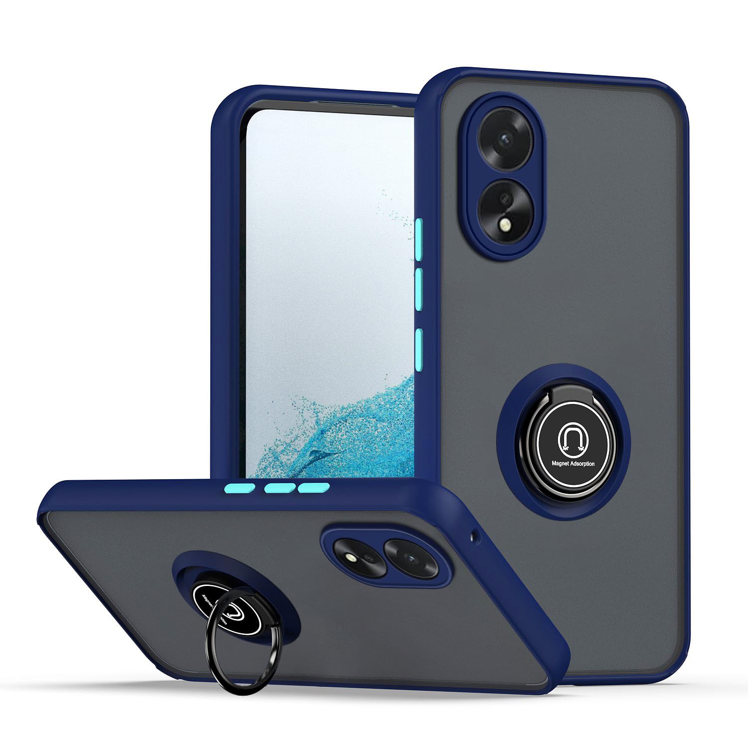 WOBURN Cover per Oppo A78 5G, TPU Silicone e PC Antiurto Custodia con