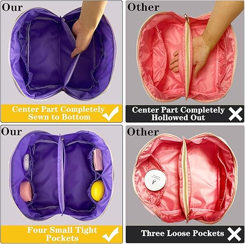 Miniatura 9 de STOMKIRE Nuevo bolso de maquillaje negro rosa rojo y rosa, Bolsa de maquillaje de nylon rosa, nailon