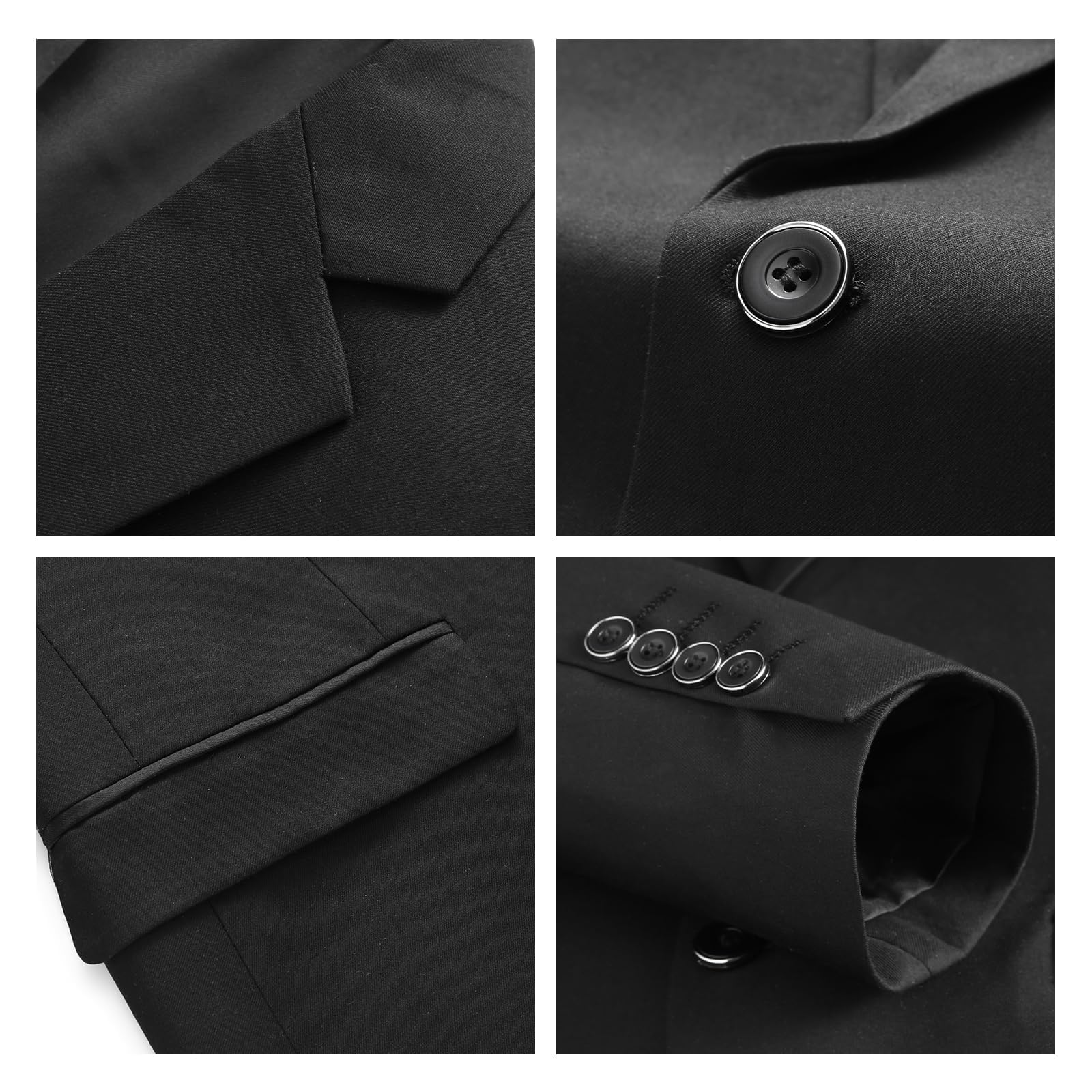 Herren Anzug 3-teiliger Zwei Knöpfe Business Smoking mit Krawatte | Klassischer taillierter Anzug mit Blazer, Weste und Hose für Büro, Hochzeit und formelle Abendessen