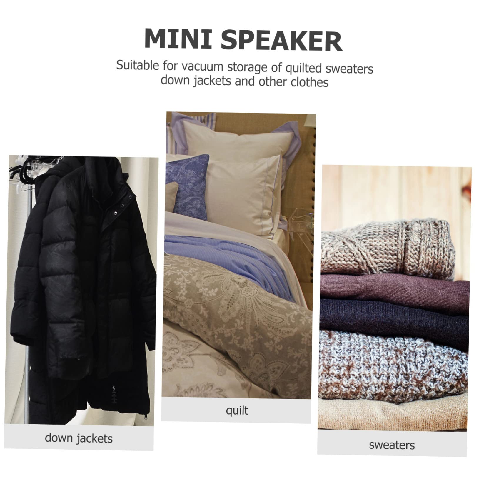 Cabilock Sacchi Sottovuoto per Indumenti e Coperte Pompa Manuale 10 Pezzi (30x50cm X3, 50x70cm X3, 70x100cm X3) Borsa di Immagazzinamento Spaziosa in Pet e Pe per Casa e Viaggio