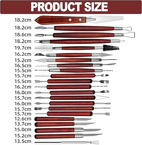 Miniatura 2 de LINPHCEY 22-Piece Clay Sculpting Tools Set Perfect for Polymer Air Dry Modeling Clay Beginners & Professionals Ideal for DIY Pottery & Ceramics