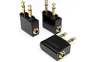 Airplane Headphone Adapter: Dual 3.5mm for In-Flight Audio