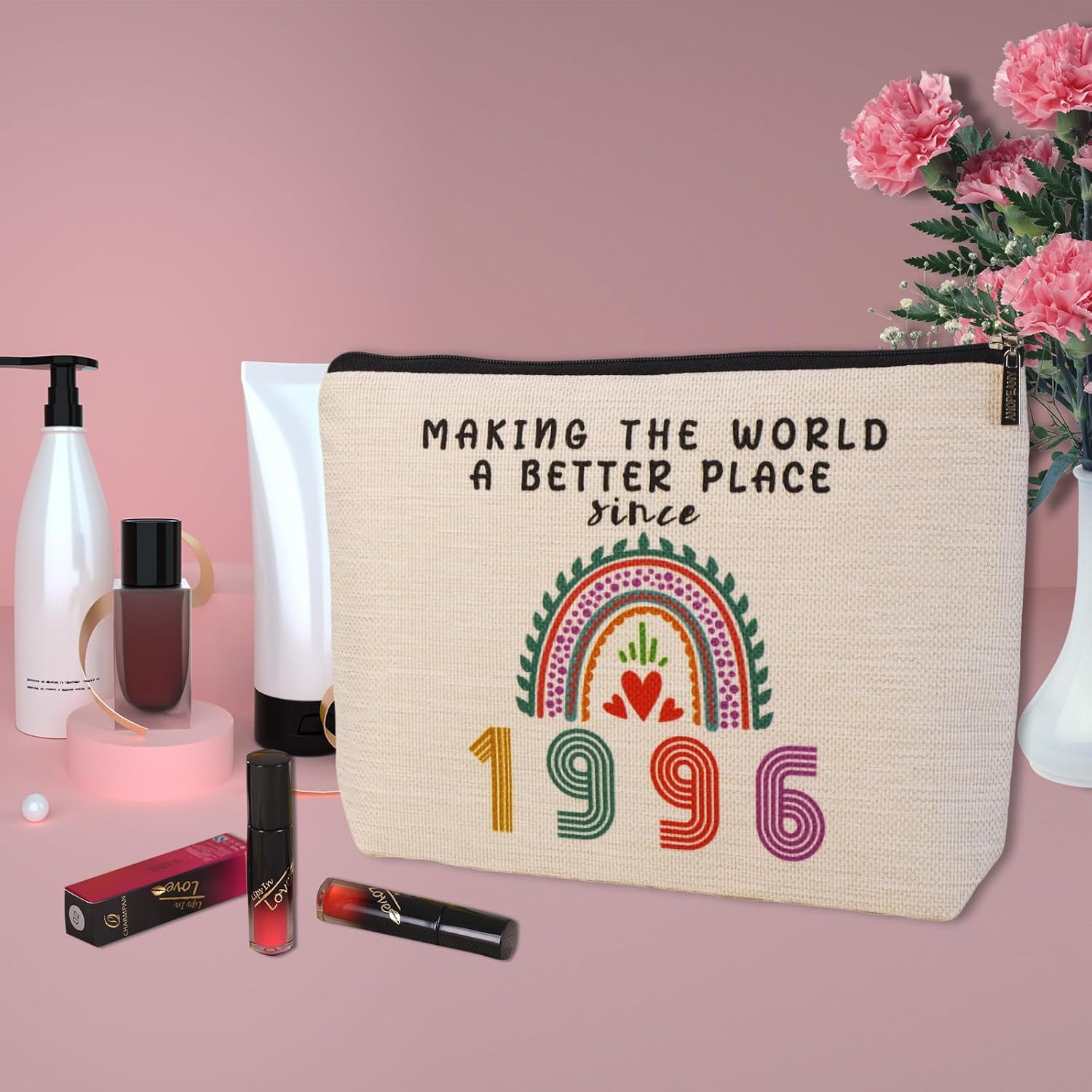 ancpeany 2026 30th Birthday Gifts for Her Women Makeup Bag, 30th Birthday Decorations for Her, 1996 30 Year Old Gift Ideas for Wife, Sister, Best Friend Female, Mothers Day Cosmetic Travel Bag - Image 6