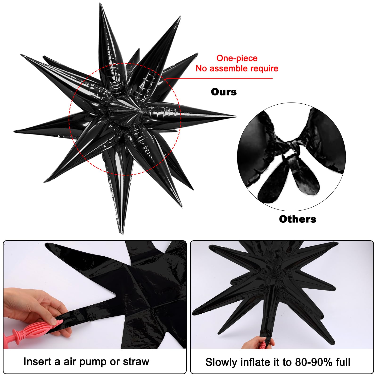 Red Birthday Decorations for Men Women Boys Girls, 75 PCS Red and Black Party Decorations Happy Birthday Backdrop Banner Party Supplies Confetti Star White and Black Balloons Arch Tablecloth