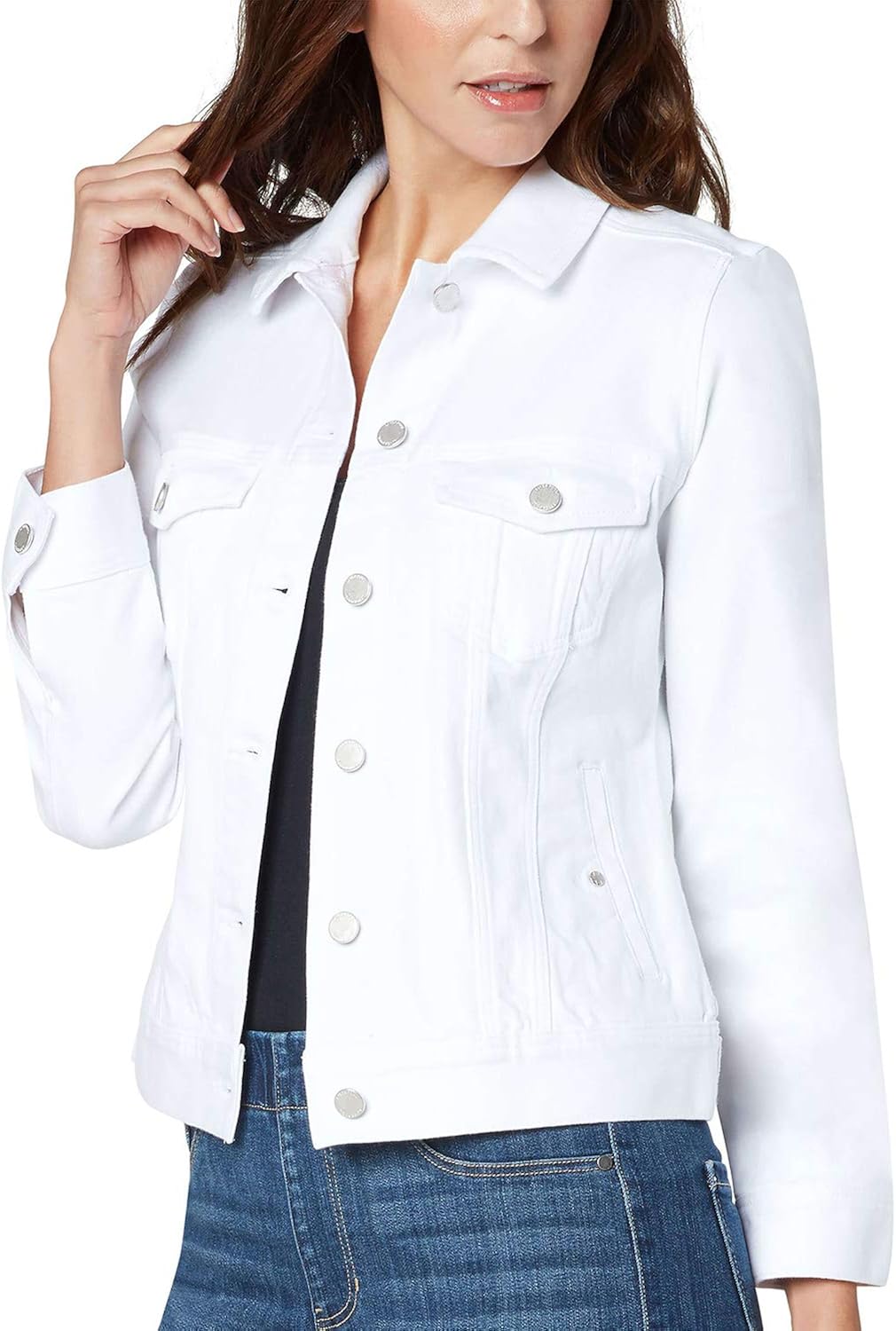 Liverpool Classic Denim Jacket - Bright White at  Men’s Clothing store