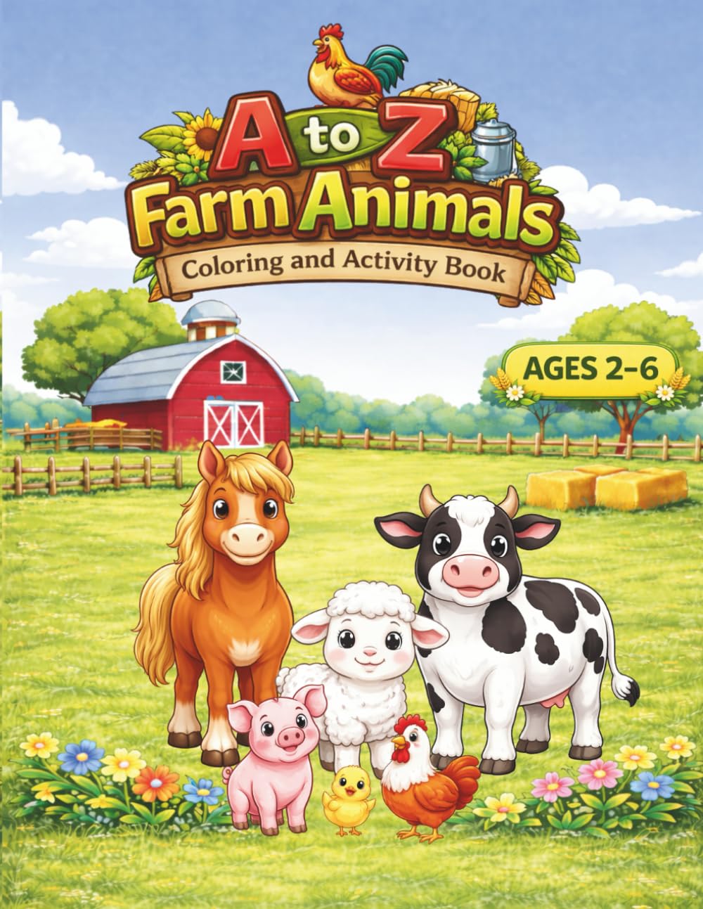 A to Z Farm Animals: Coloring and Activity Book (The A to Z Adventure Coloring Series)