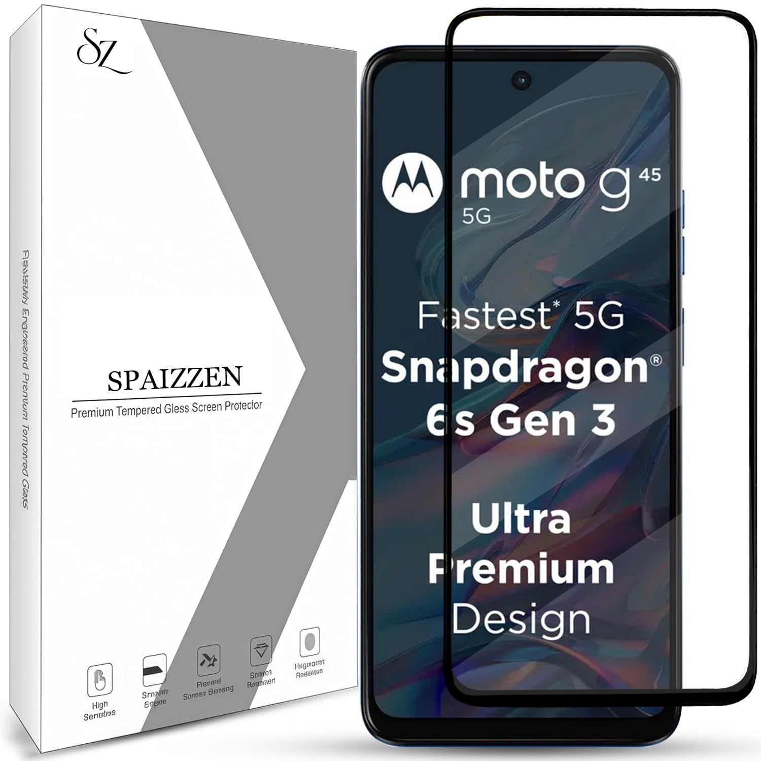 Tempered Glass Screen Protector Compatible for Moto G45 5G / Moto G45 with Edge to Edge Coverage and Easy Installation Kit-image-40