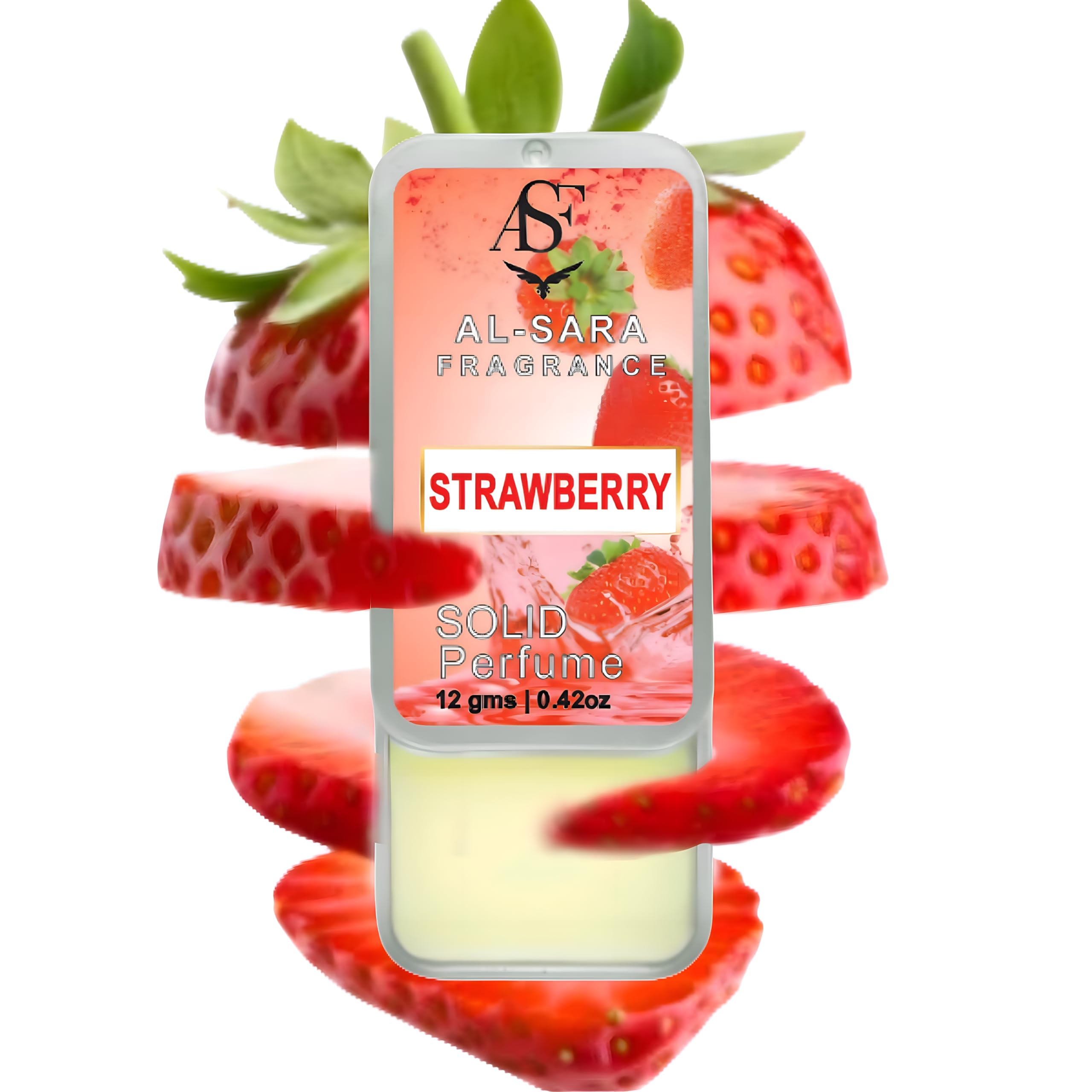 Al Sara Fragrance™ STRAWBERRY Solid Perfume for Men & Women | Alcohol-Free, Non-Greasy, Long-Lasting Natural Fragrance | Portable & Travel-Friendly Cologne (Strawberry)
