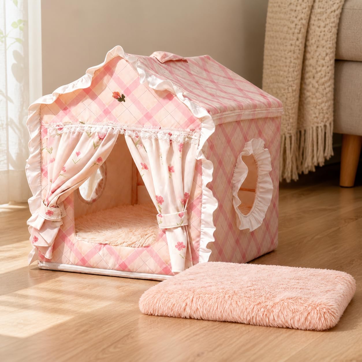 Cuccia Gatto Principessa, Casetta per, L | Struttura in tessuto, Gatto riposo, animali, Per Decoratori interni