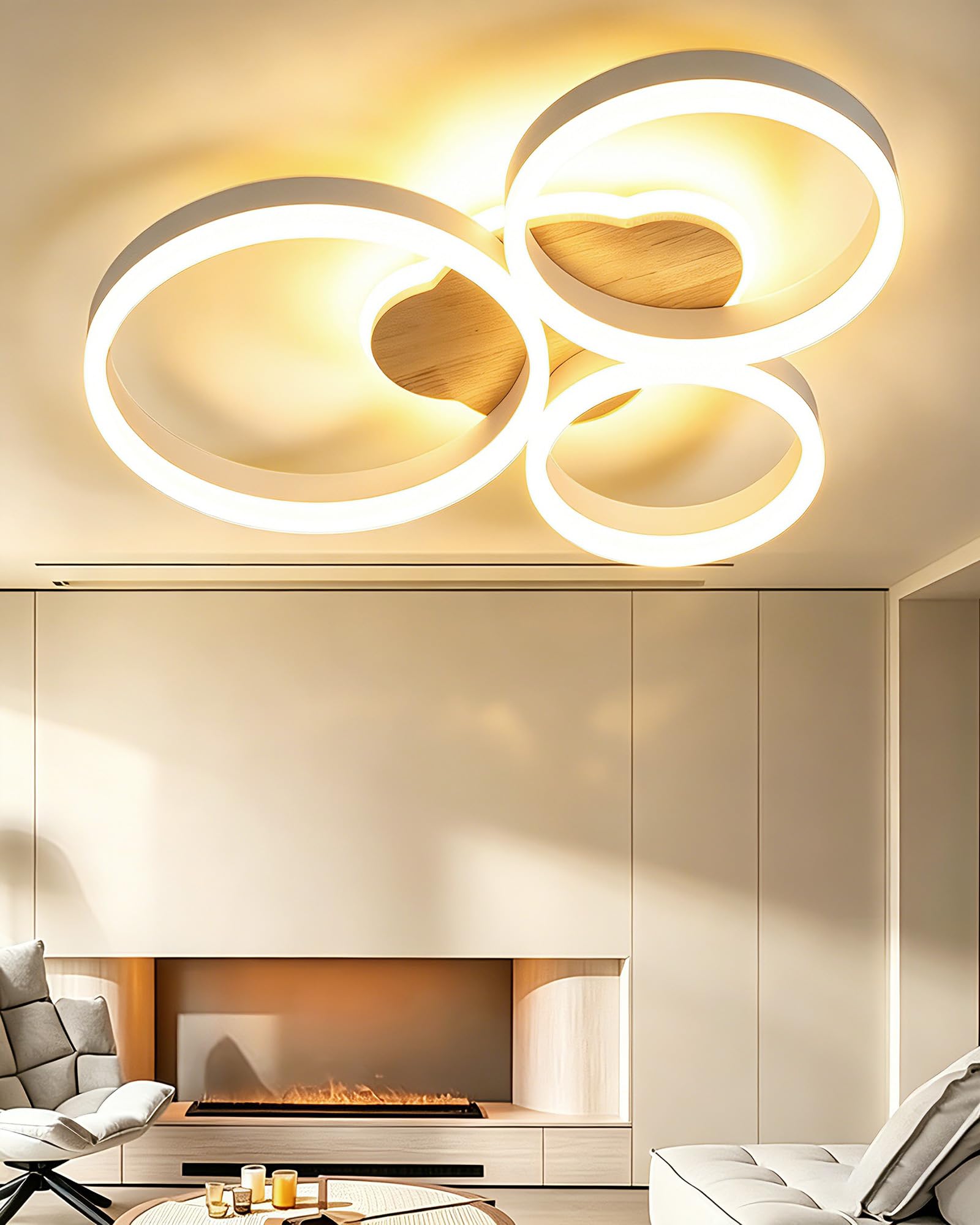 GloMuse LED Deckenleuchte Dimmbar 3000K-6000K mit Fernbedienung