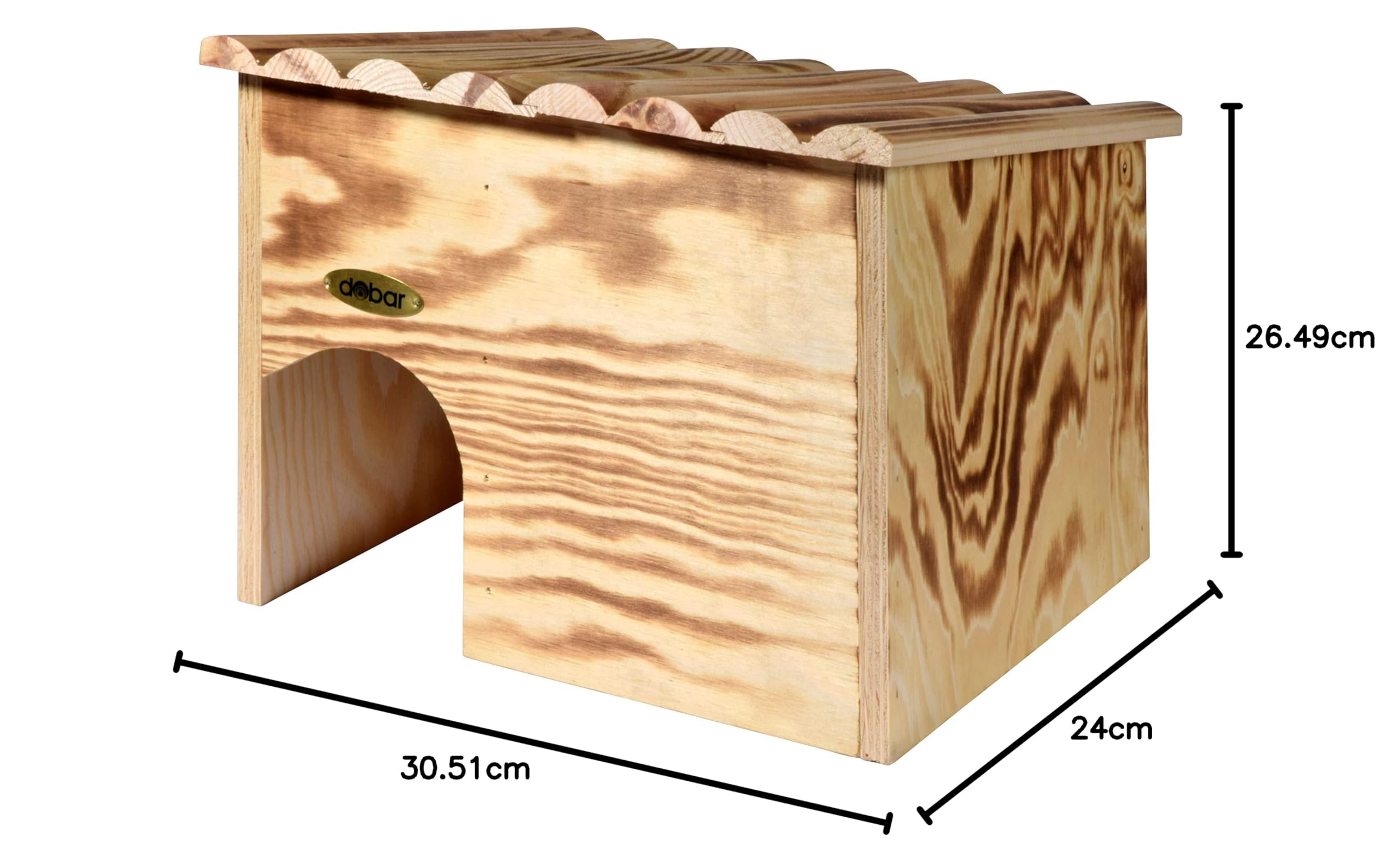 Casetta Per Ricci Gardigo - Legno, 48x29x38cm, Rifugio Letargo, Con Ingresso A Labirinto - Foto 5