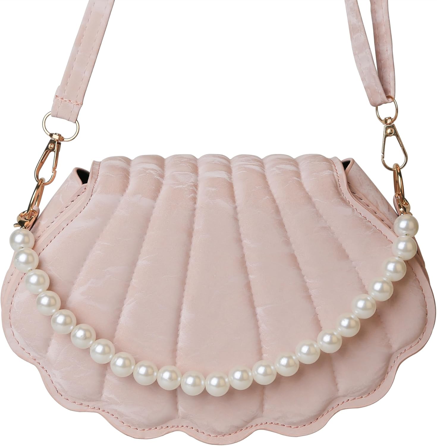 LoveWLC Seashell Clutch kids Purse for Girls Gifts,PU Evening handbags Crossbody Bag 3-6Year Little for young girl - Image 5