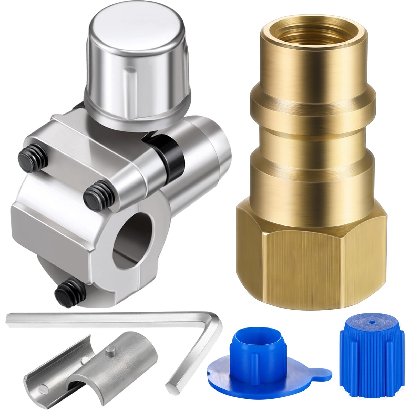 Bullet Piercing Valve Kits with Dust Cap Convert R12 to R134a Fit 7/16 Inch