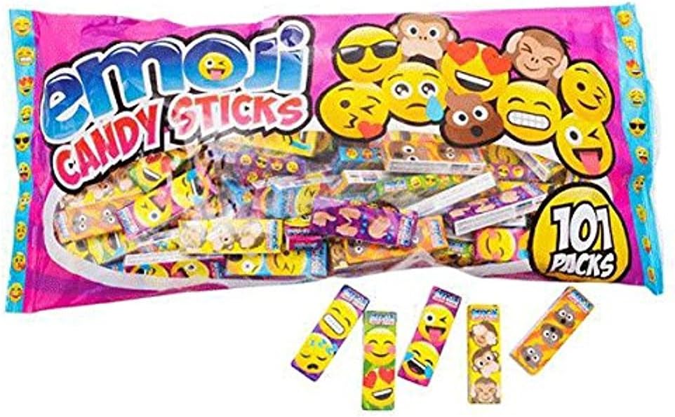 Emoji Candy Sticks - 101 packs