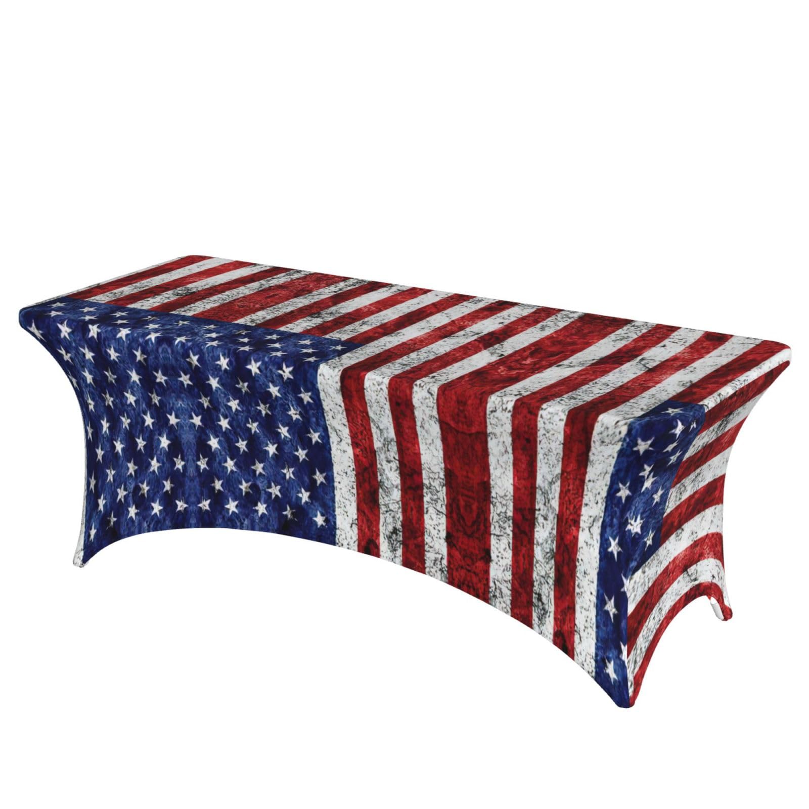 Nappe extensible rectangulaire EdWal élasthanne drapeau américain 1,8 m