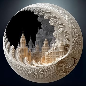 Fractal Moon City Expert-Level Circular Design